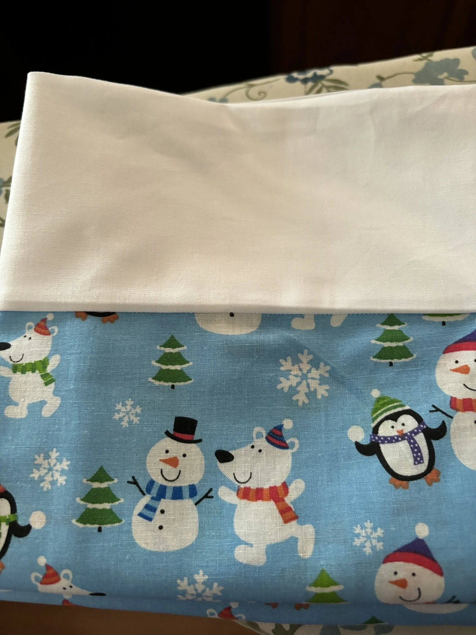 Christmas Dogs, Penguins and Snowmen Pillowcase