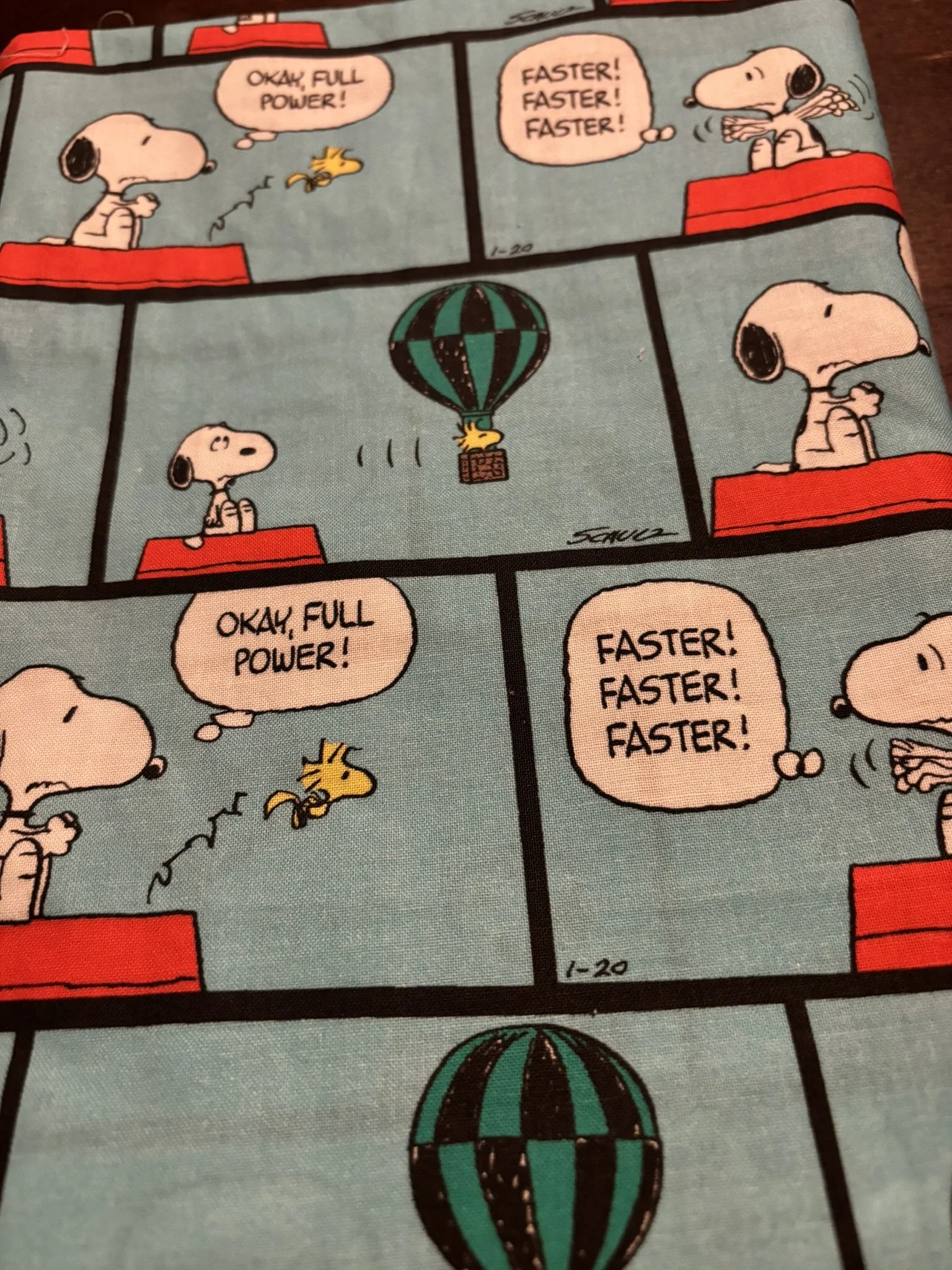 Snoopy Comic Strip Cotton