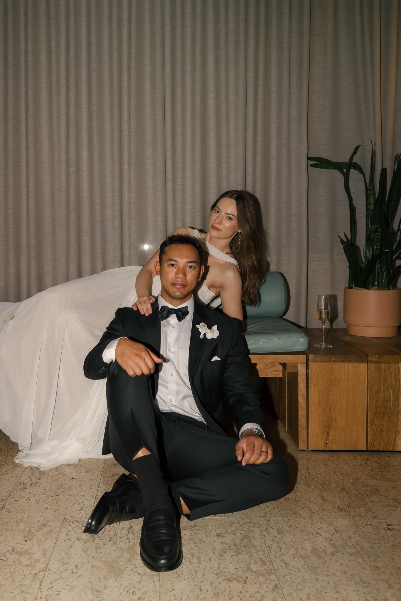 Bride and groom  celebrating at the Calile.jpg
