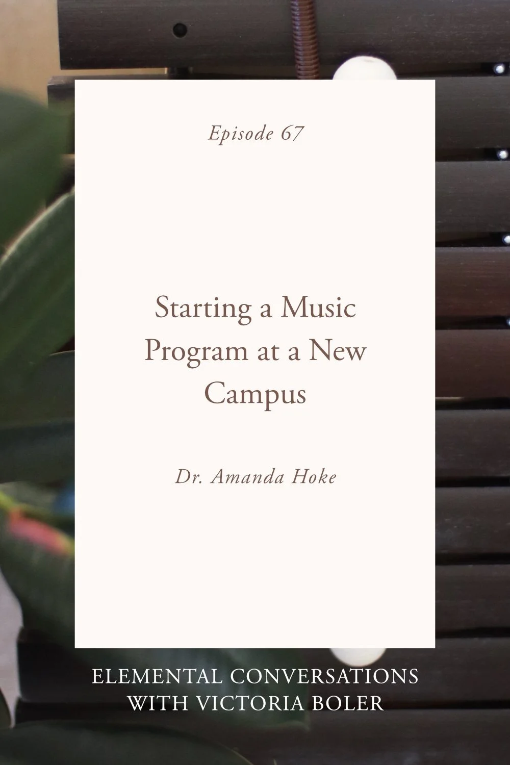 Teaching Music at a New Campus (Conversation with Dr. Amanda Hoke)