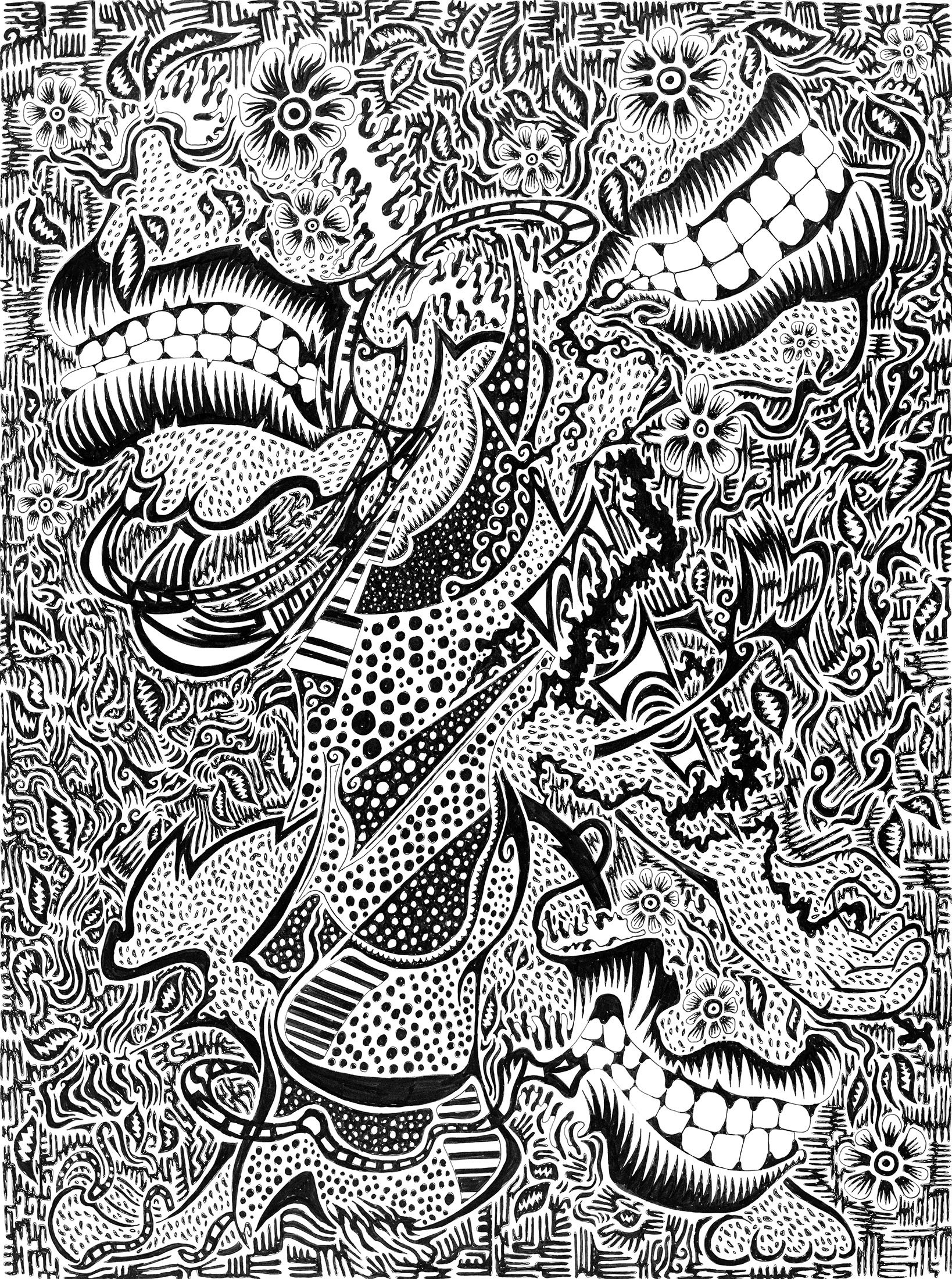 Tripartite Growth, 2017, 30x22 in.