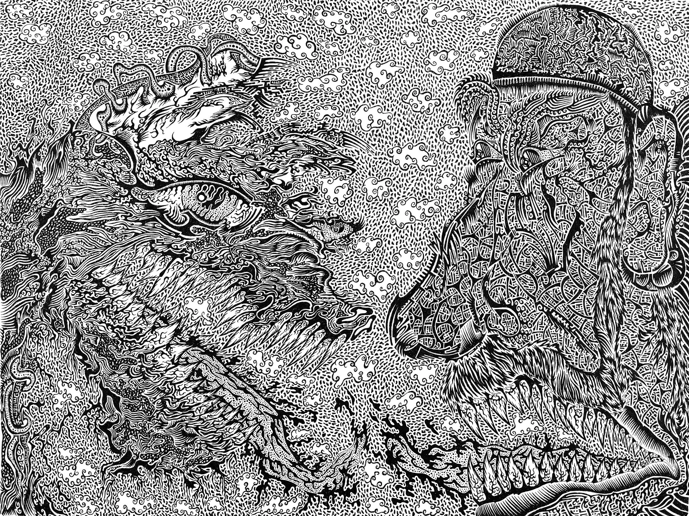 Man Arguing with Dog, 2017, 22x30 in.