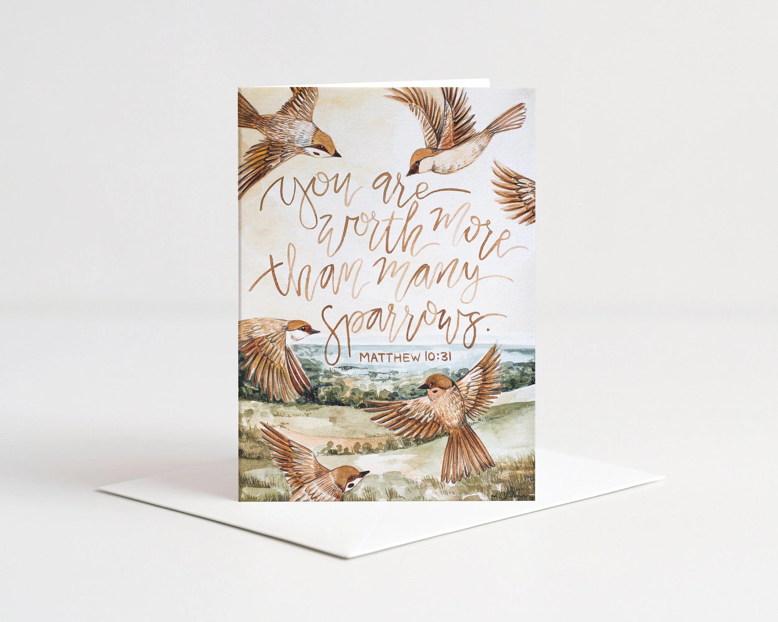 Many Sparrows Notecard