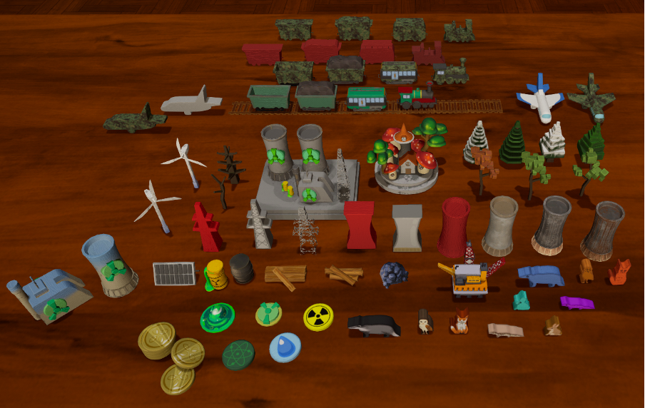 A range of industry-themed assets created by Victoria Rayner