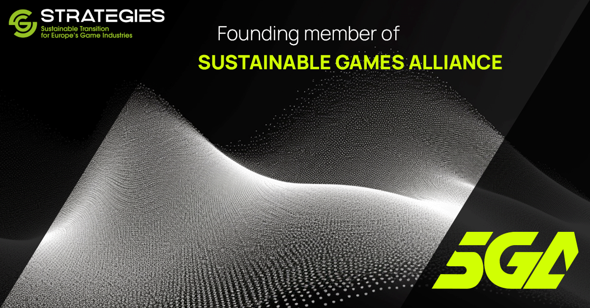 Logo image showing STRATEGIES as a founding member of Sustainable Game Alliance