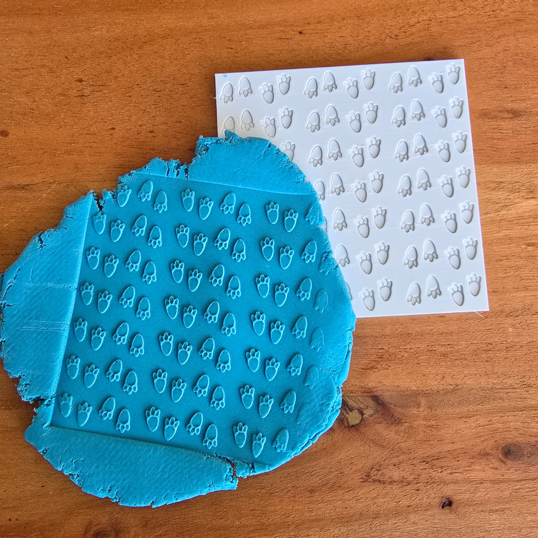 Bunny Footprint Pattern Plate - STL
