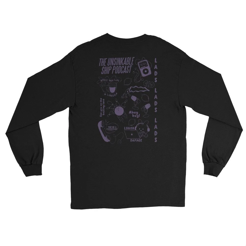 LADS LADS LADS - Dark on Dark Print - Long Sleeve Shirt