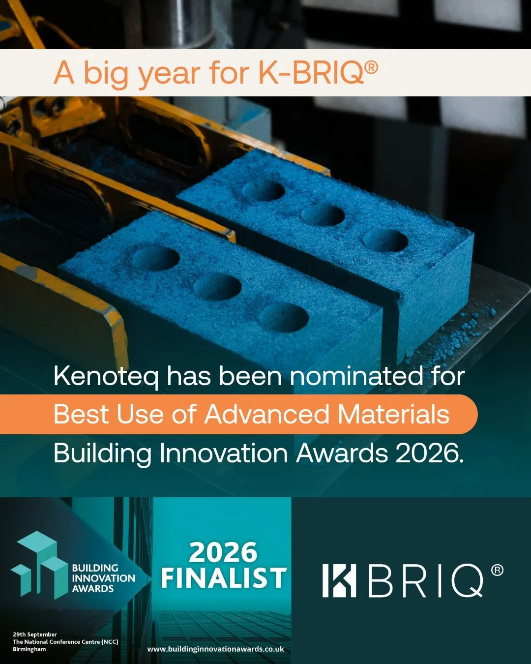 Kenoteq shortlisted in the Building Innovation Awards