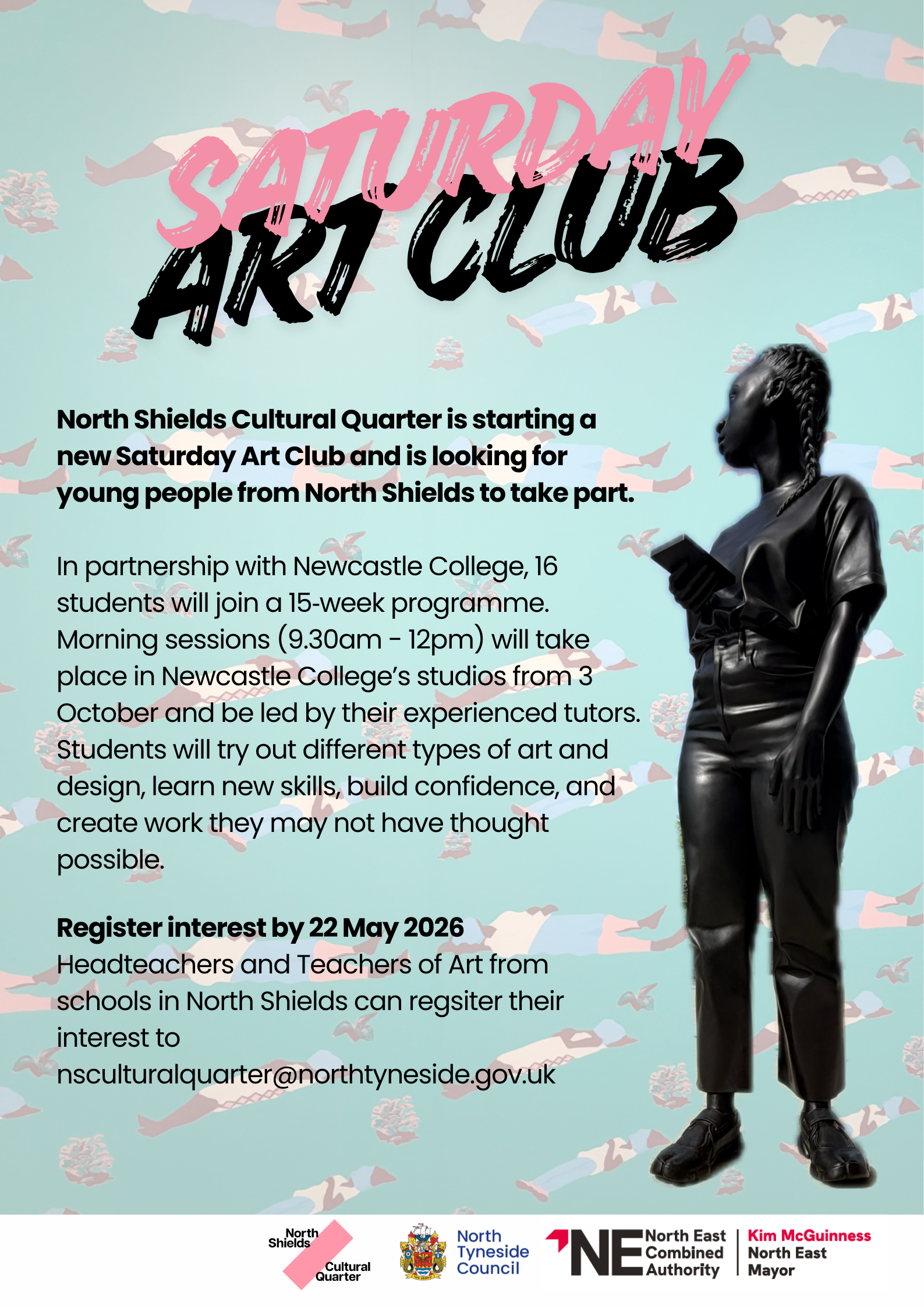 New Saturday Art Club for young people in North Shields