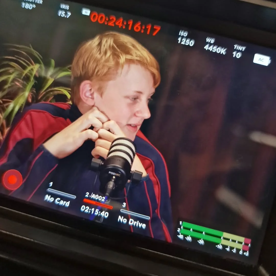 Helix Arts - Young person recording a podcast during a previous project, YouthForia Podcast recording. © Screenboo productions