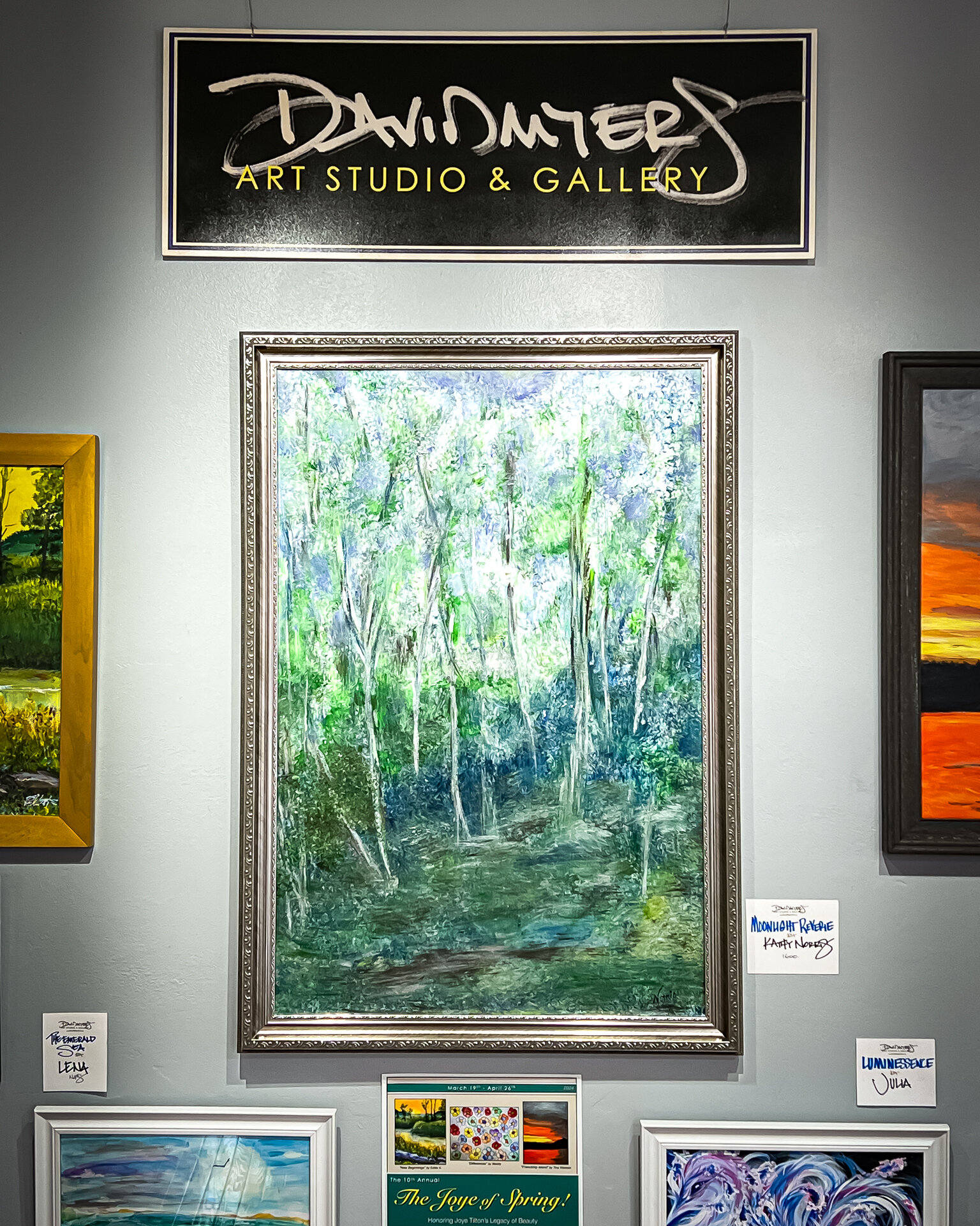 &ldquo;Moonlight Reverie&rdquo; is featured in The 10th Annual Joye of Spring exhibit.  This 24&rdquo; x 36&rdquo; textured acrylic is the newest work by Kathy Norris.  See this stunning piece and more of Kathy's work at the gallery through April 26t