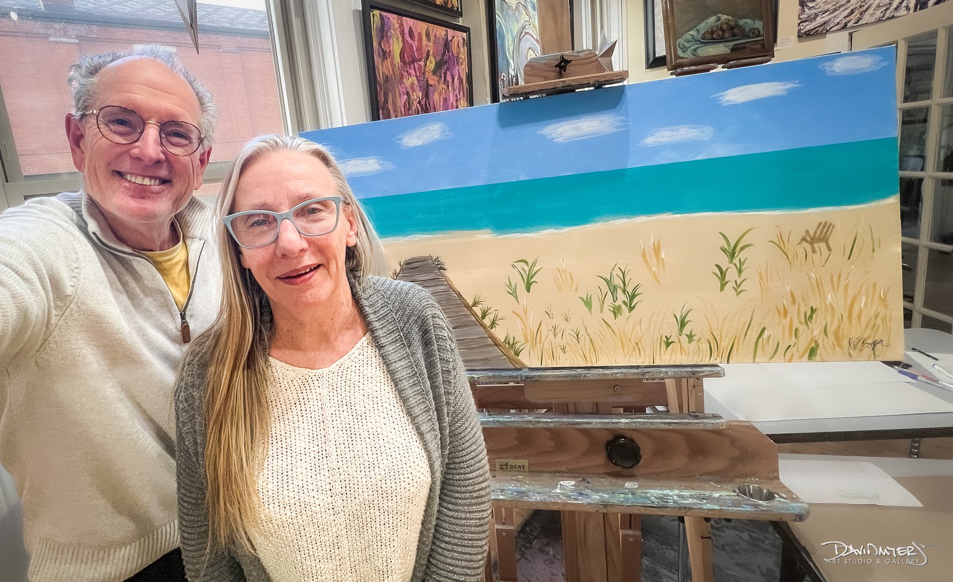 &quot;It's not trespassing to go beyond your own boundaries.&quot; -Dewitt Jones

Kathleen Cooper creates her 1st painting &quot;My Happy Place!&quot; Well done Kathleen!

#ArtinthHeartofUptown #UptownWesterville #VisitWesterville #UniquelyWestervill