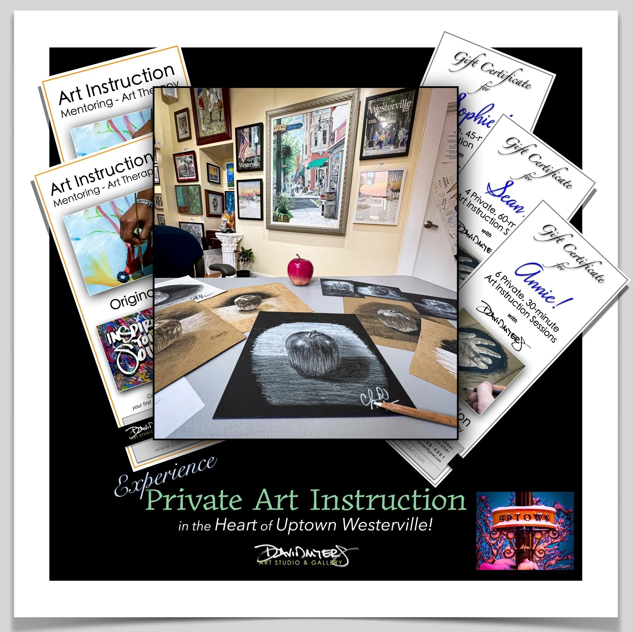🎨 Share the Gift of Creativity and Possibility.�

Gift Certificates for Private Art Instruction with David Myers are now available.  Each session offers encouragement, creative expansion, and space to express what&rsquo;s possible through art.

DM f