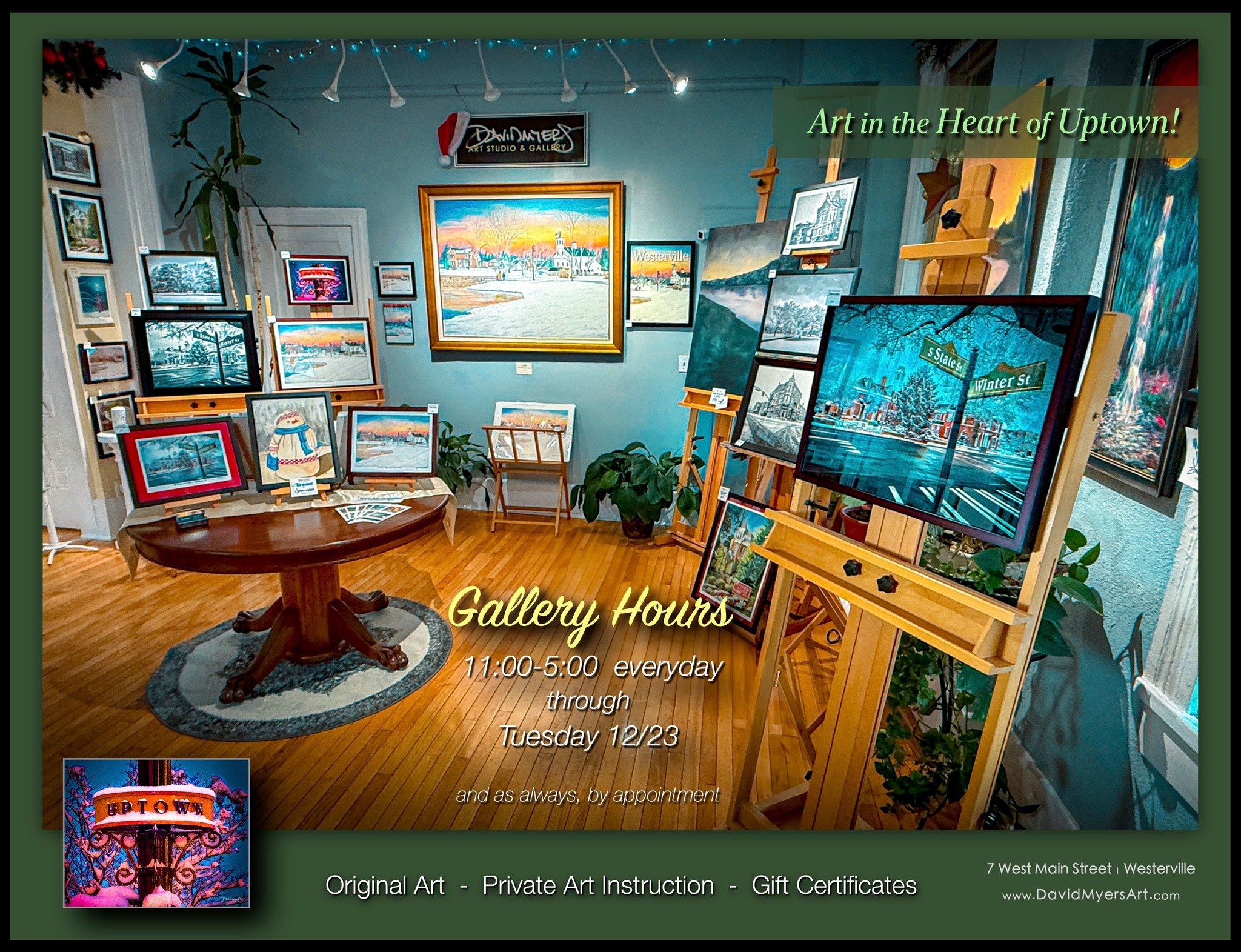 ✨ Holiday Shopping in the Heart of Uptown ✨
✨ The gallery is open daily through Dec 23rd ✨ Discover Original Art, Prints, Private Art Instruction, and Gift Certificates that inspire creativity, confidence, and joy. A warm and welcoming space for mean