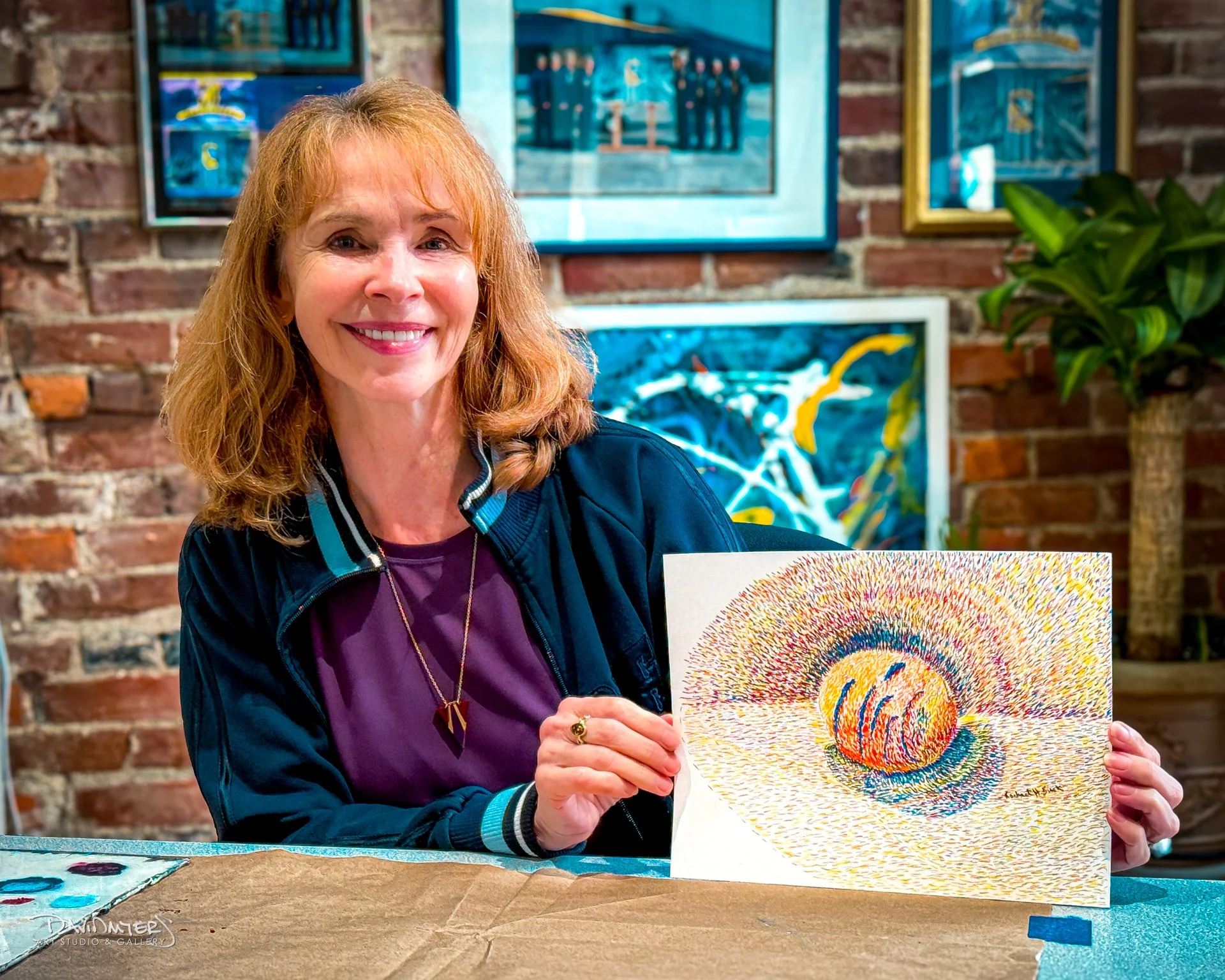 &ldquo;Let Gogh&rdquo; 

Rachael aptly titled this colored pencil orange study &ldquo;Let Gogh&rdquo; as a reflection of her willingness to let go and explore. Inspired by Impressionism and Pointillism, she uses color, layering, and leans into her in