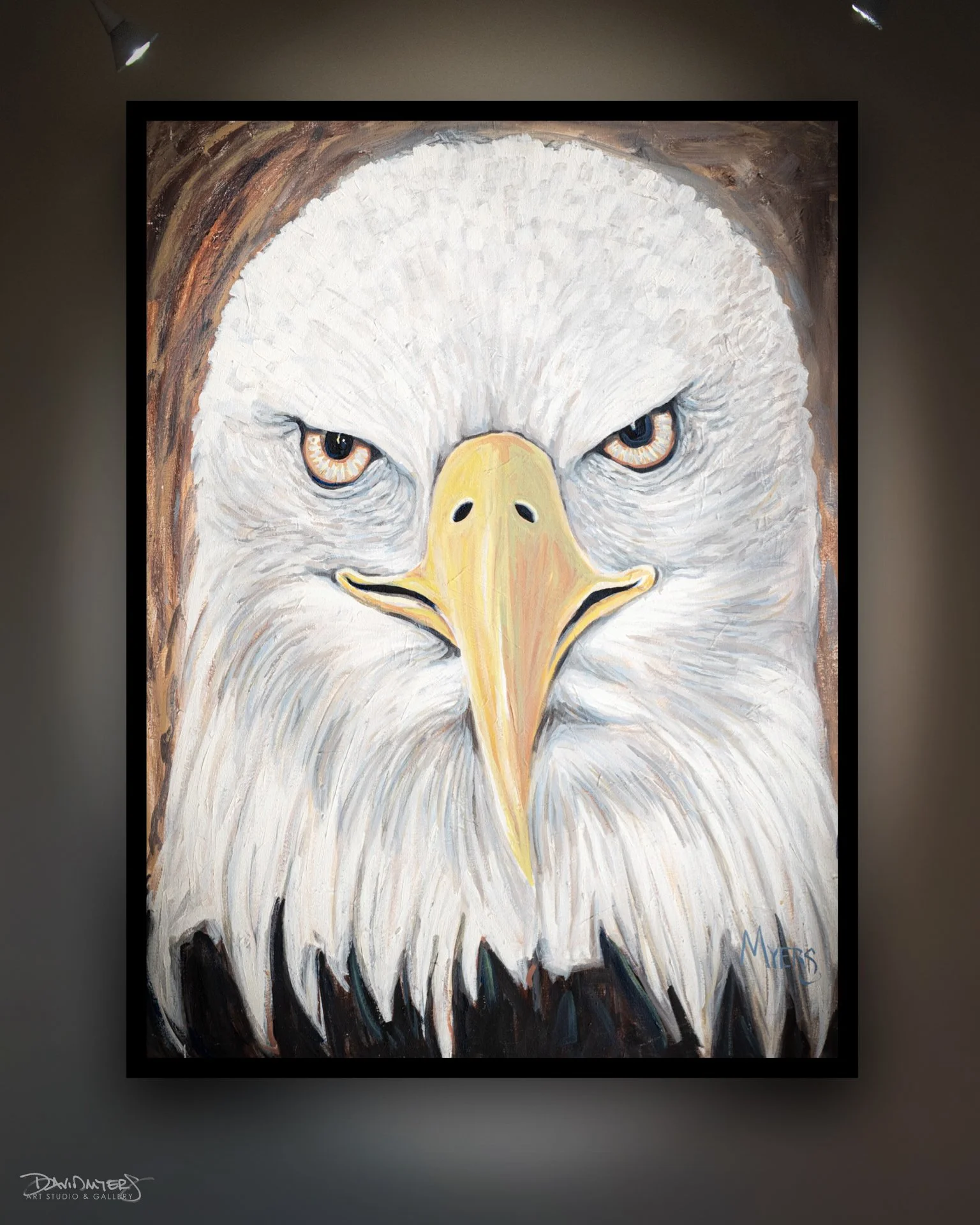 “Big Bird” - 36” x 48” framed, by David Myers - at the gallery.