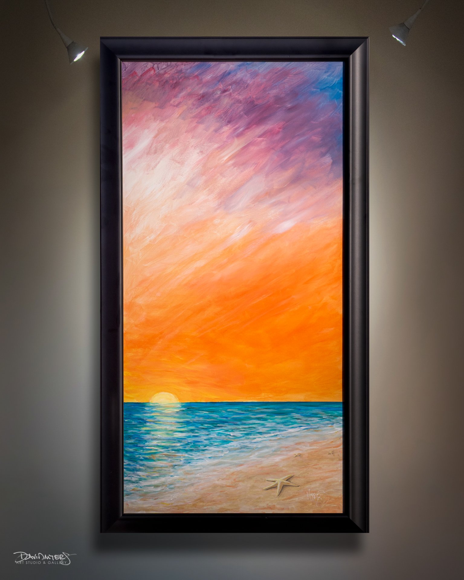 “The Vero Star” - 24” x 48” -inspired by the Loren Eiseley poem, The Star Thrower. framed, by David Myers - Available.