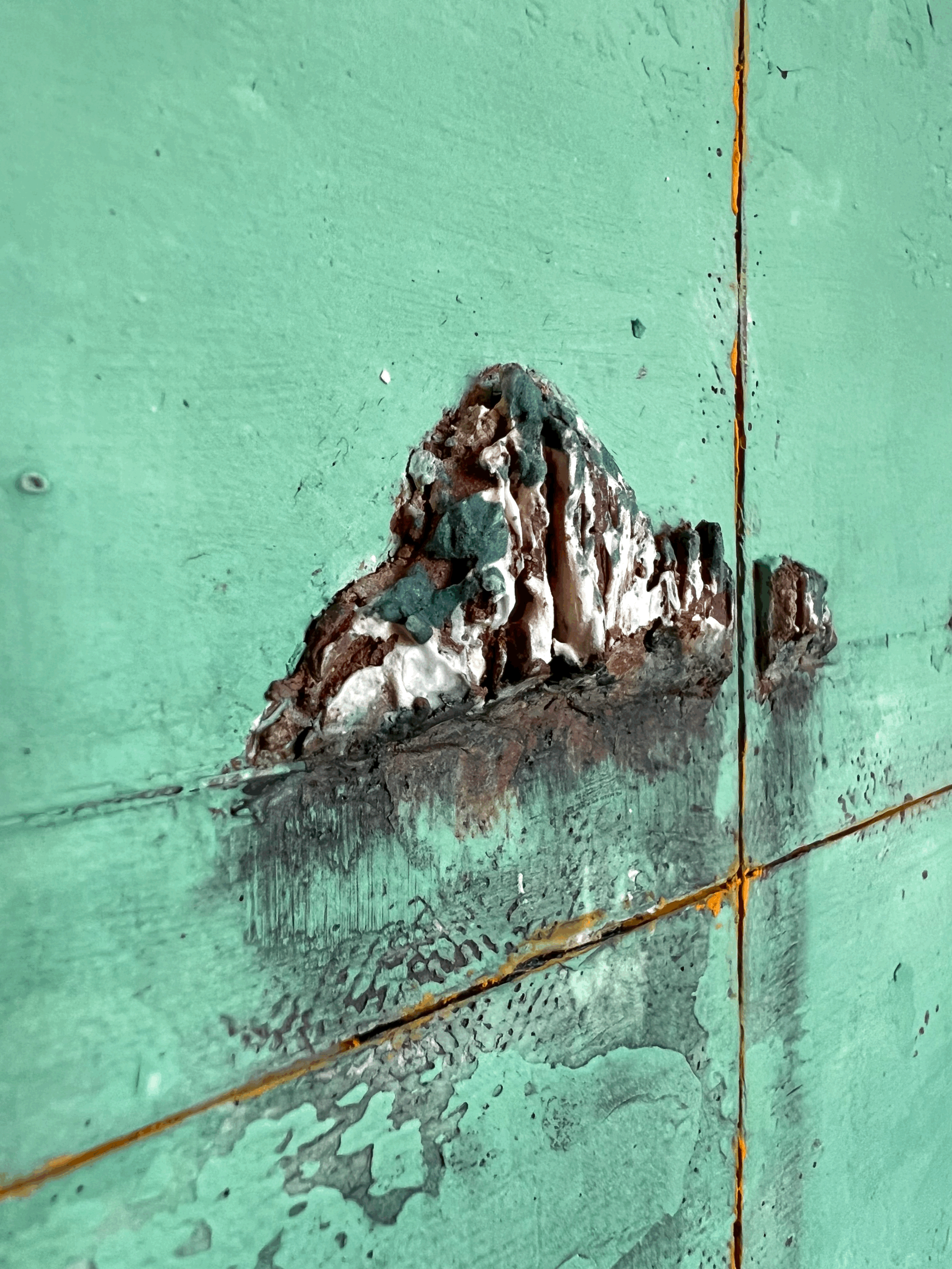 Koh Hong, Thailand - abstract landscape sculptural wall panel artwork by ceramic artist, Seetha Hallett