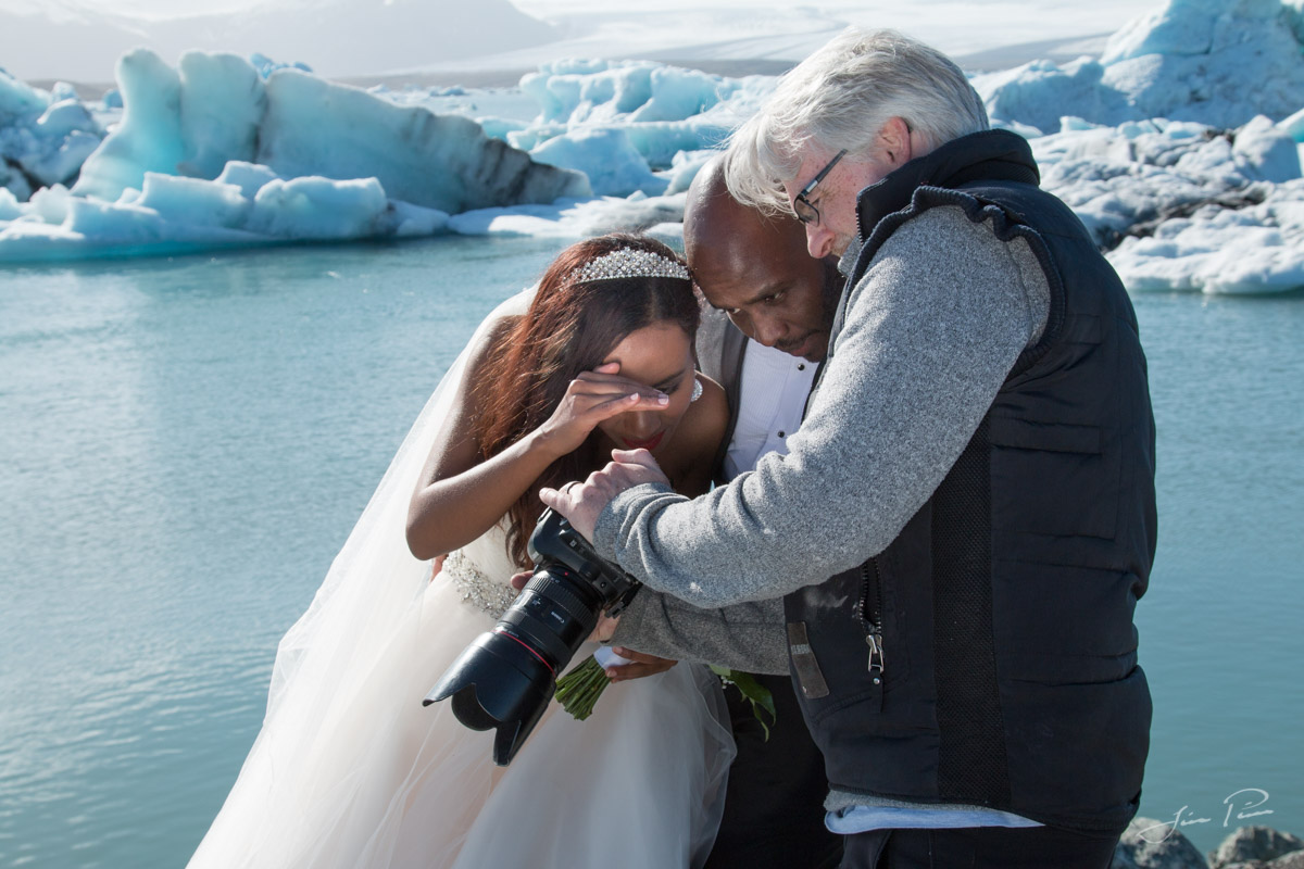 Wedding by the Glacier lagoon