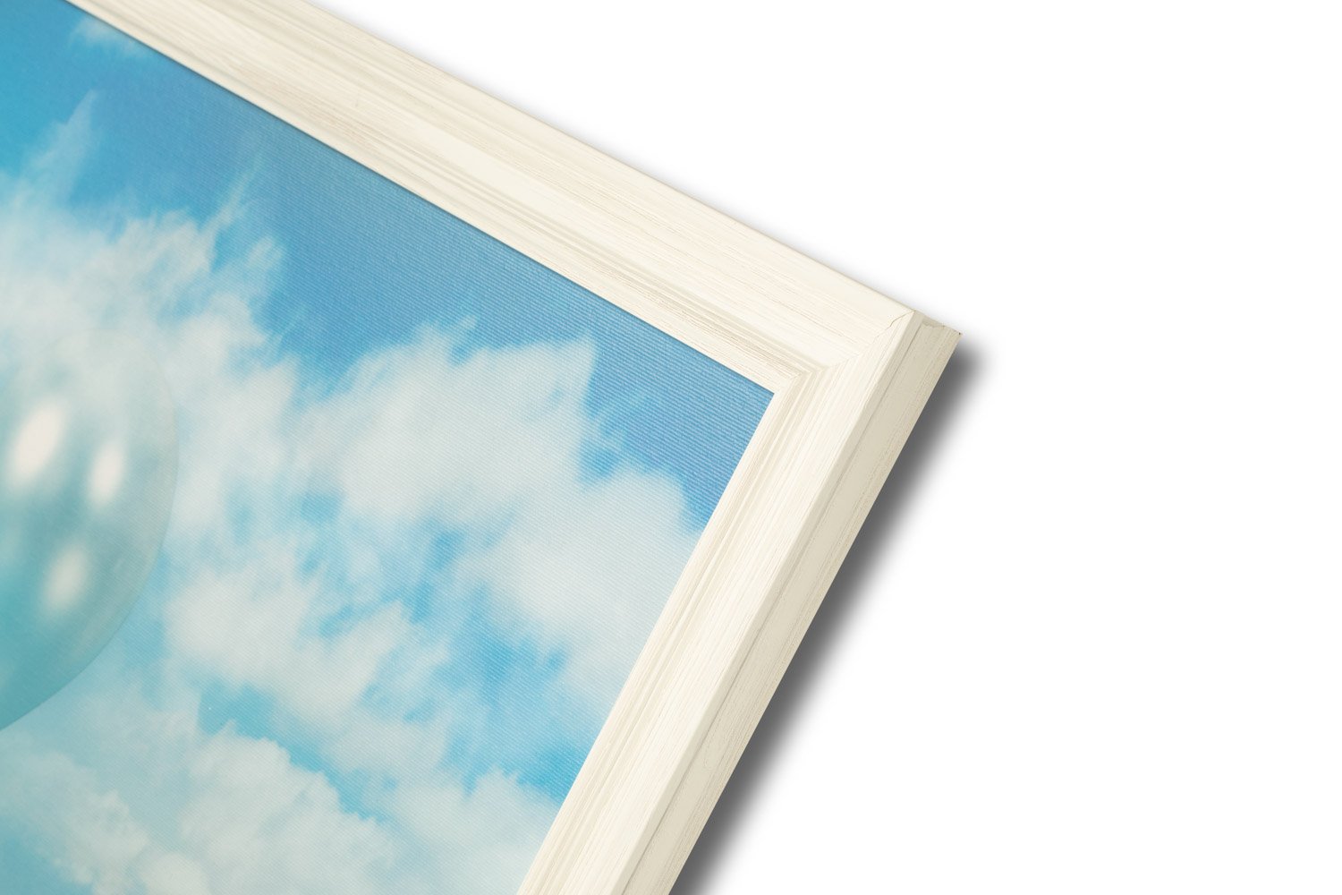 Vintage-hvítur trérammi