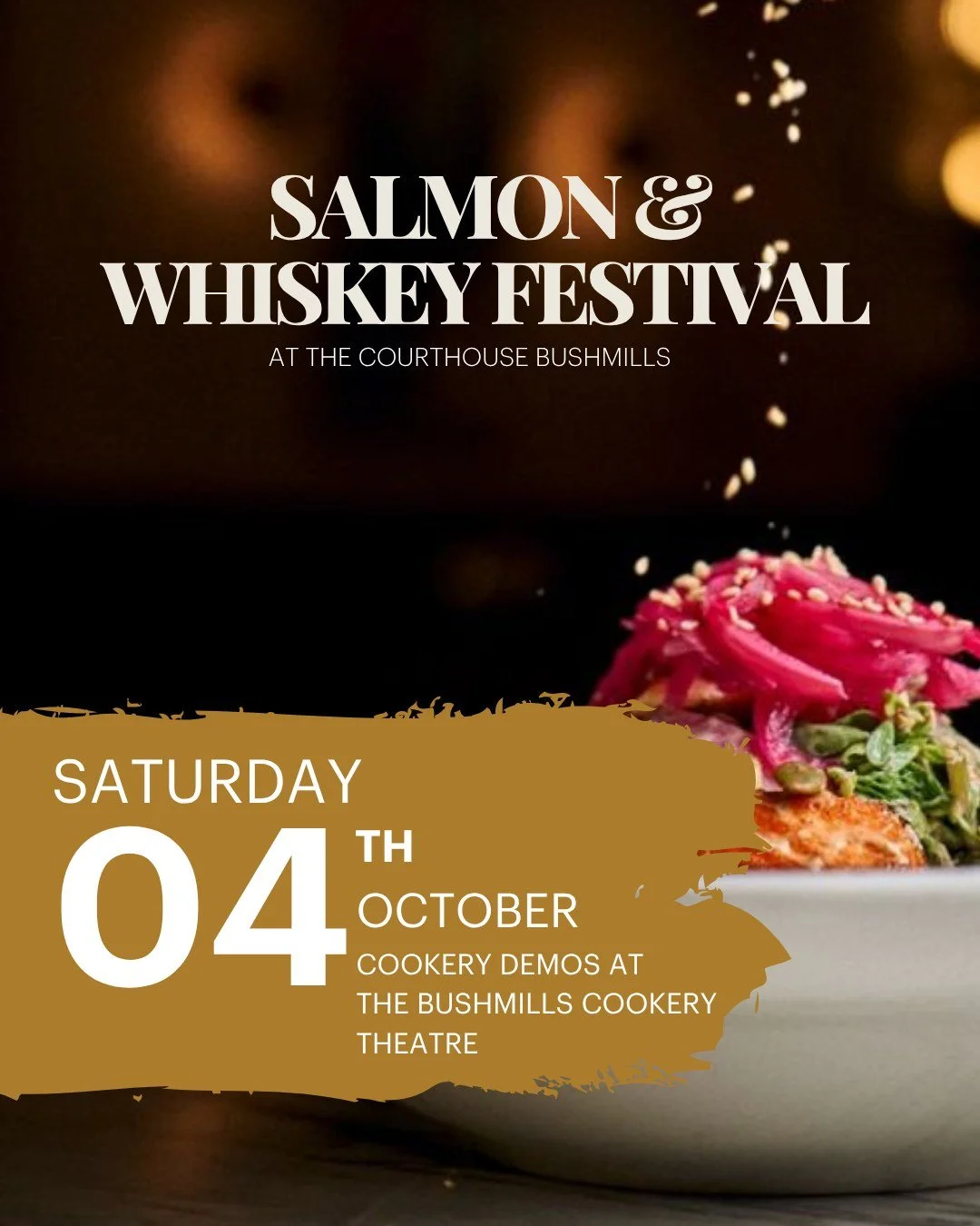 As the spirit of Bushmills Distillery takes over the fabulous MacNaghten Hall, we&rsquo;re thrilled to present an exceptional lineup of culinary talent in 𝐓𝐡𝐞 𝐁𝐮𝐬𝐡𝐦𝐢𝐥𝐥𝐬 𝐂𝐨𝐨𝐤𝐞𝐫𝐲 𝐓𝐡𝐞𝐚𝐭𝐫𝐞. 

This Saturday, discover everything f
