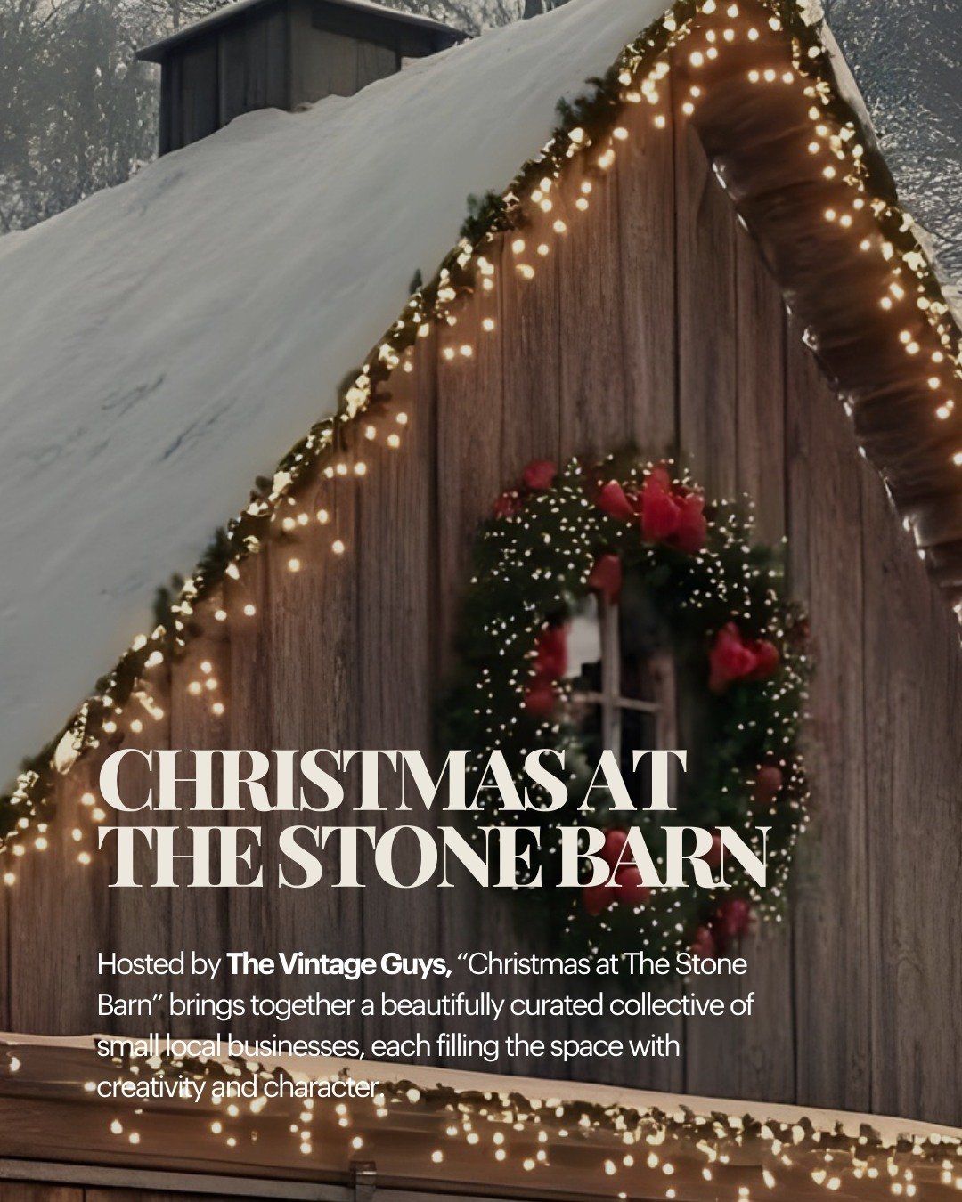 Step inside Christmas at The Stone Barn at The Courthouse Bushmills ✨
Running Thursday 27th November to Monday 22nd December, open every Monday, Thursday, Friday &amp; Saturday from 11am&ndash;5pm.

Hosted by The Vintage Guys, this festive showcase b