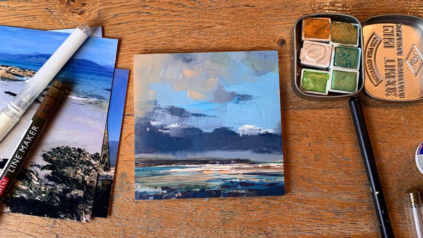 Acrylic Landscape Painting with artist Sarah Carrington