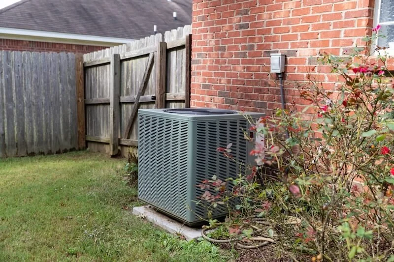 Air conditioning unit outside of residential home