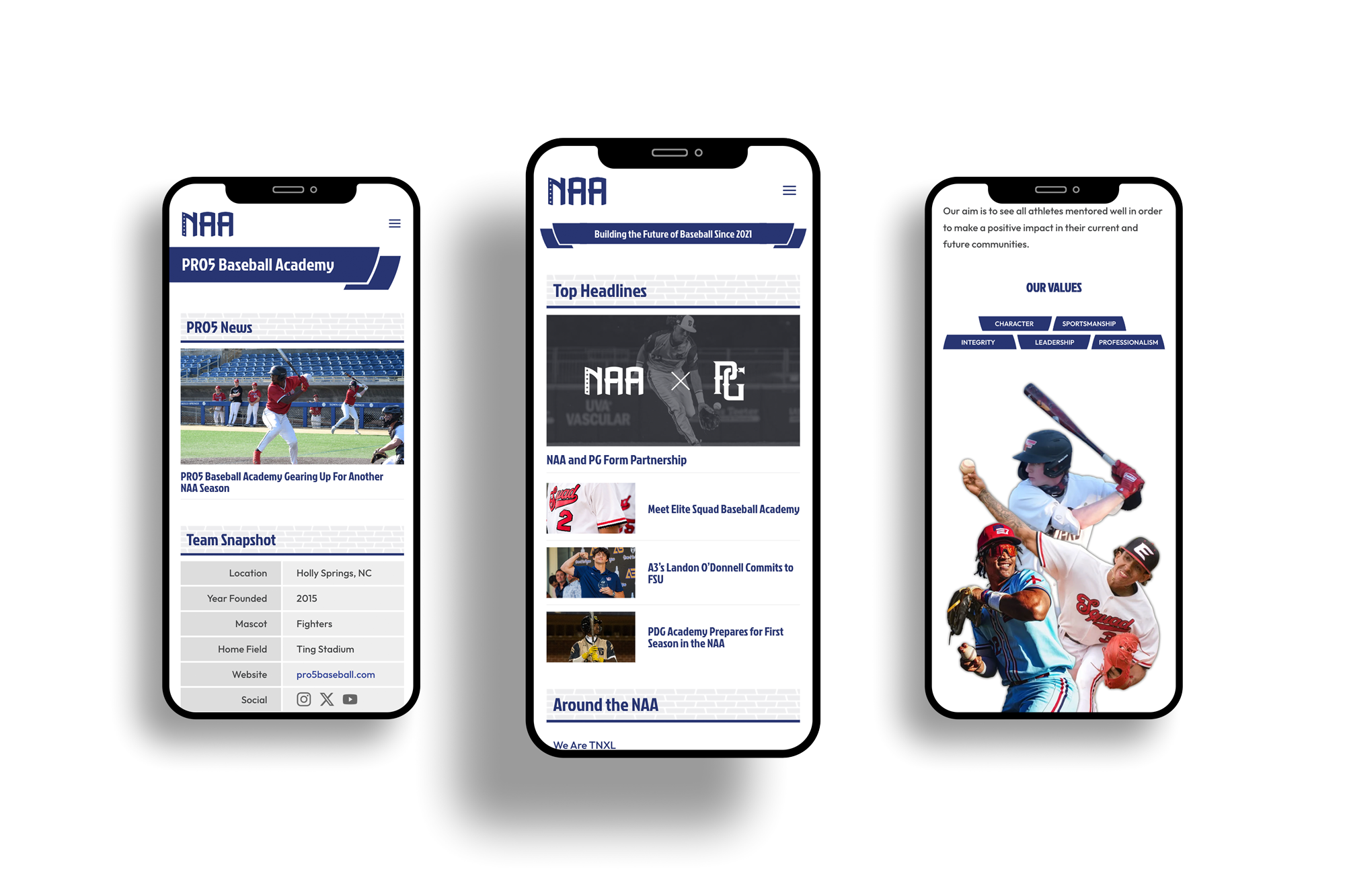 NAA Website Mockup - Mobile