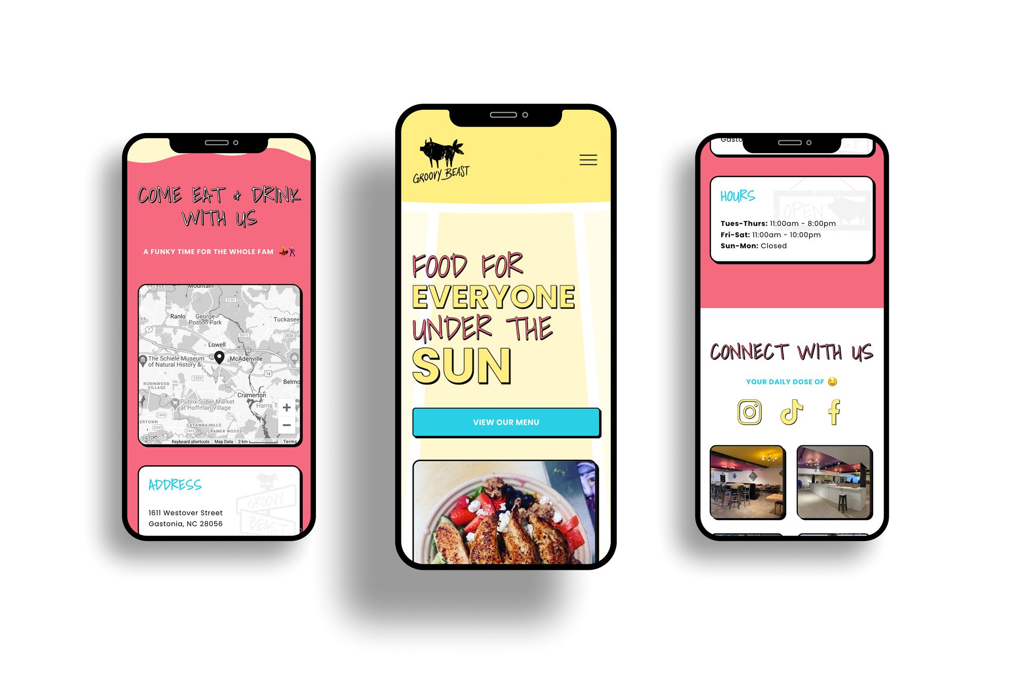 Groovy Beast Website Mockup - Mobile