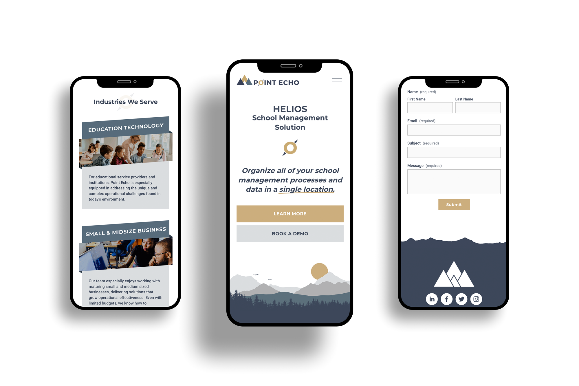 Point Echo Website Mockup - Mobile