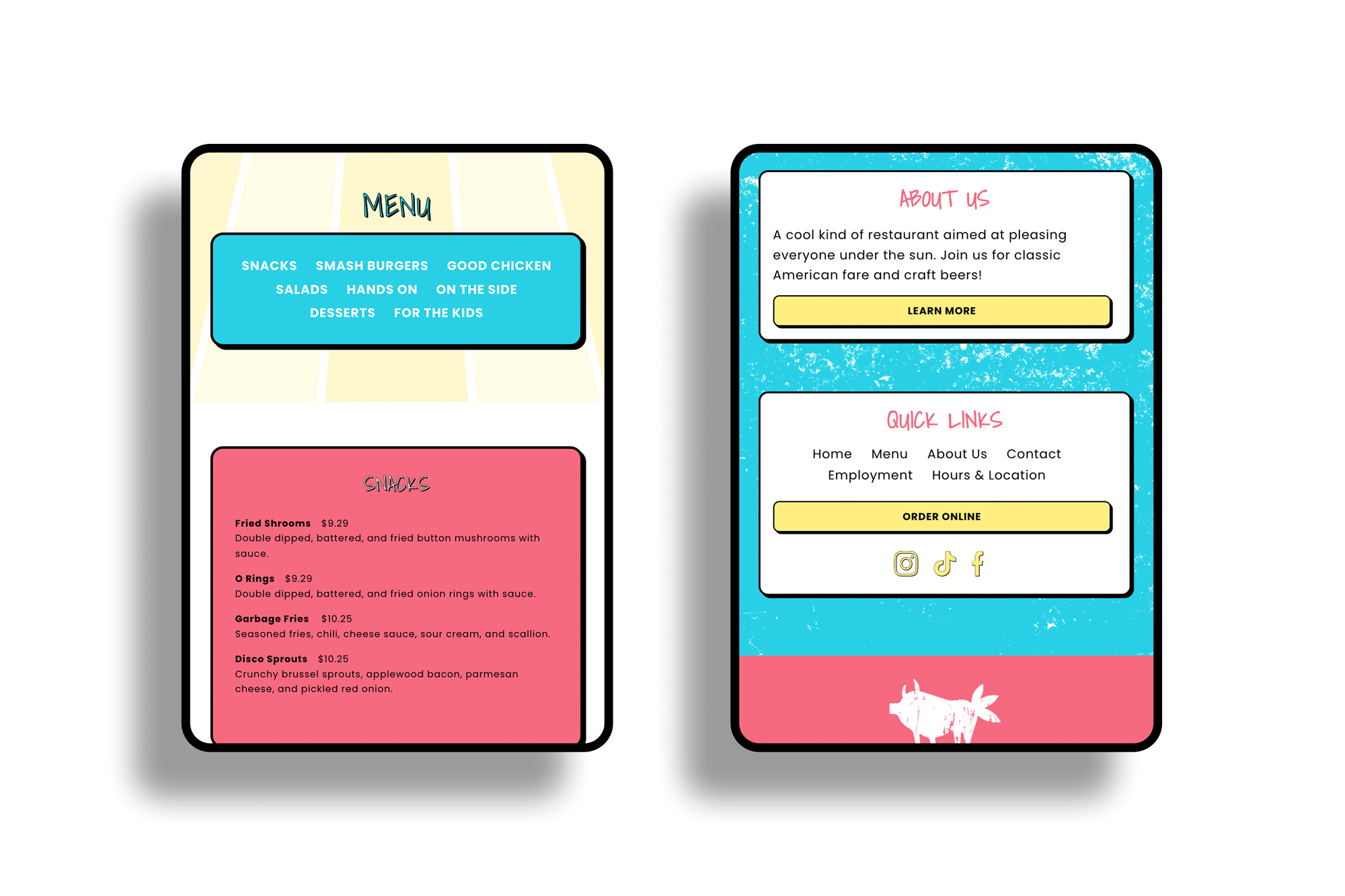 Groovy Beast Website Mockup - Tablets
