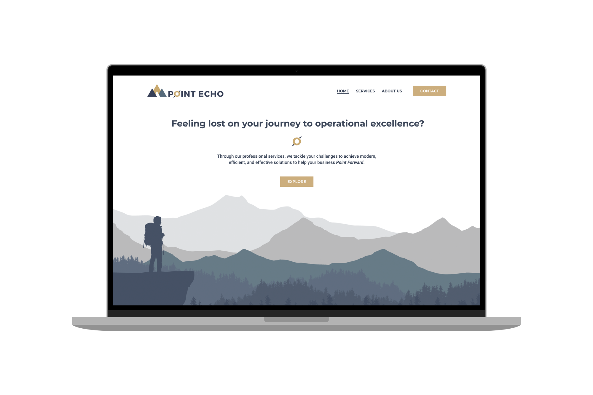 Point Echo Website Mockup - Laptop