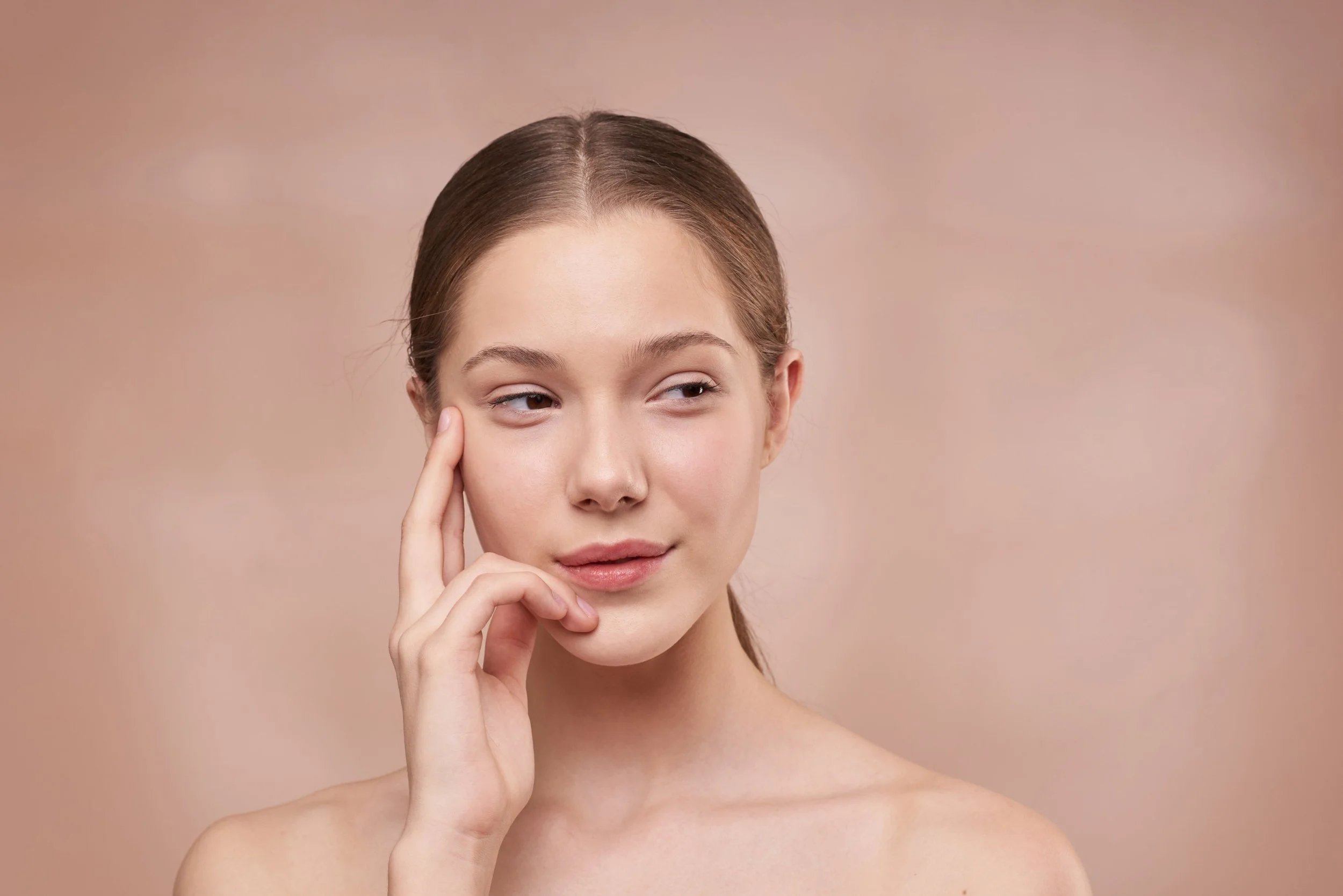 Clean, professional medical spa treatment room with neutral tones at L'azure Spa, Brooklyn, NY in Brooklyn