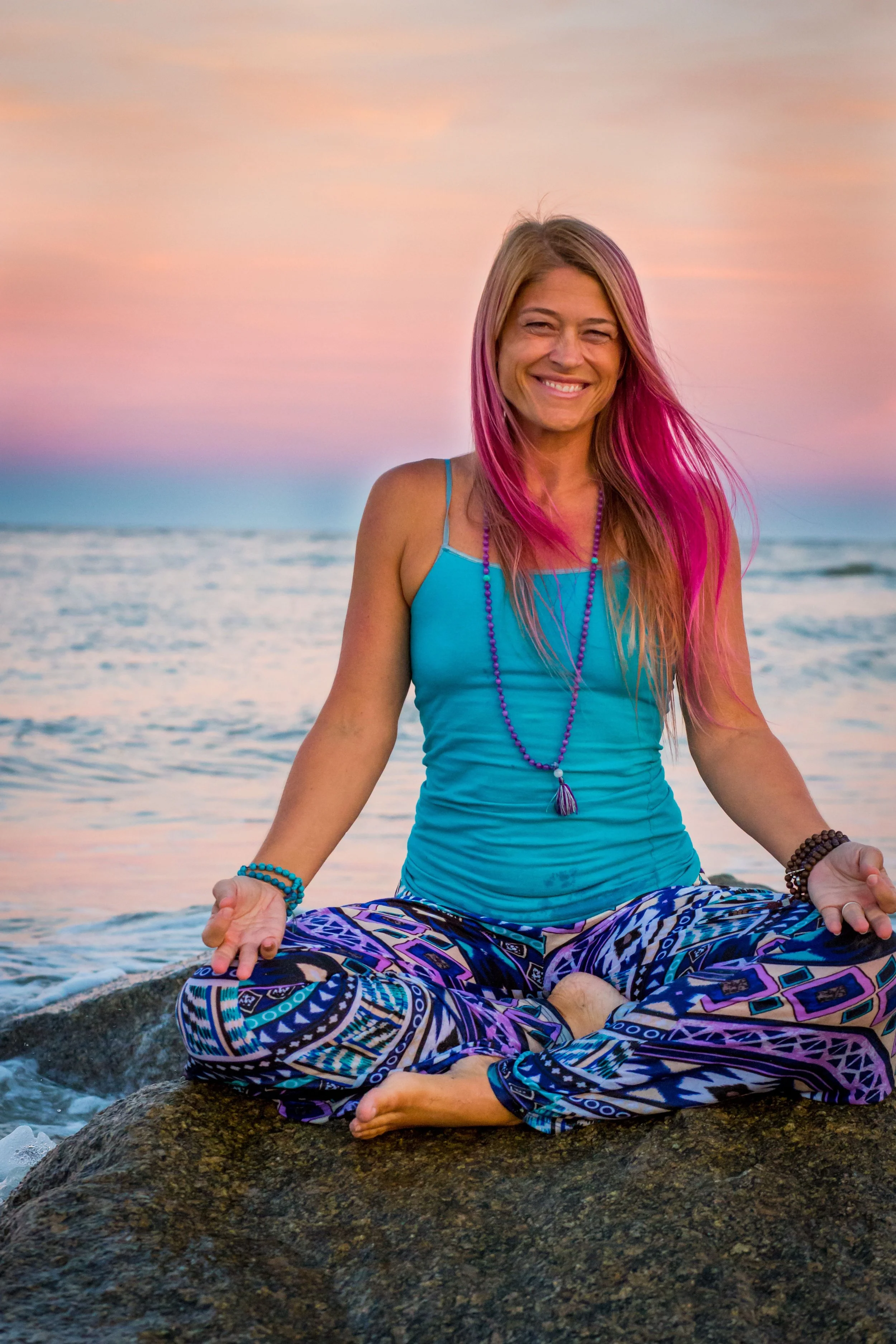 Melora, owner of Serenity Tree yoga by the ocean in Charleston, South Carolina.
