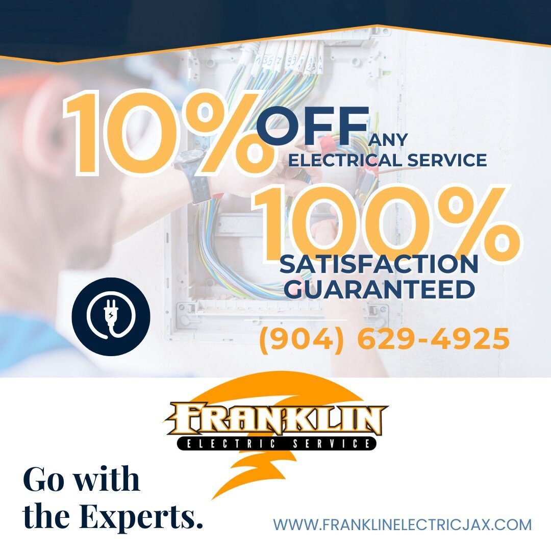 Go with experts. Franklin Electric is now offering 10% off any electrical service with 100% satisfaction guaranteed. 

 #ElectricalServices #ElectricianLife #ExpertElectricians #FranklinElectric #SatisfactionGuaranteed #ProfessionalElectricians #Elec