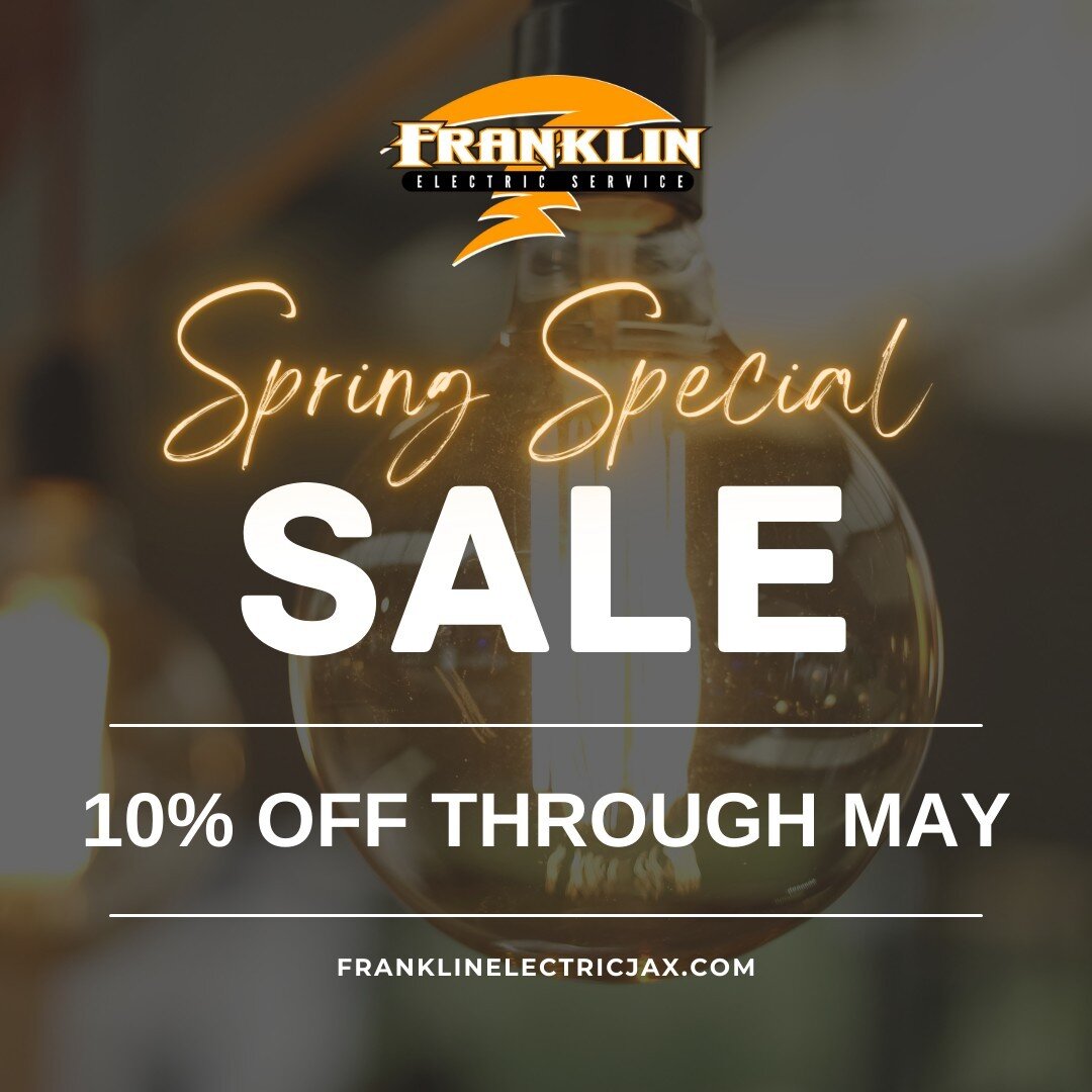 Now through May get 10% electrical services!

 #HomeImprovement #ElectricalServices #ElectricianLife #HomeMaintenance #DIYElectrical #RenovationIdeas #EnergyEfficiency #SmartHomeTech #ElectricalSafety #SpringRenovation