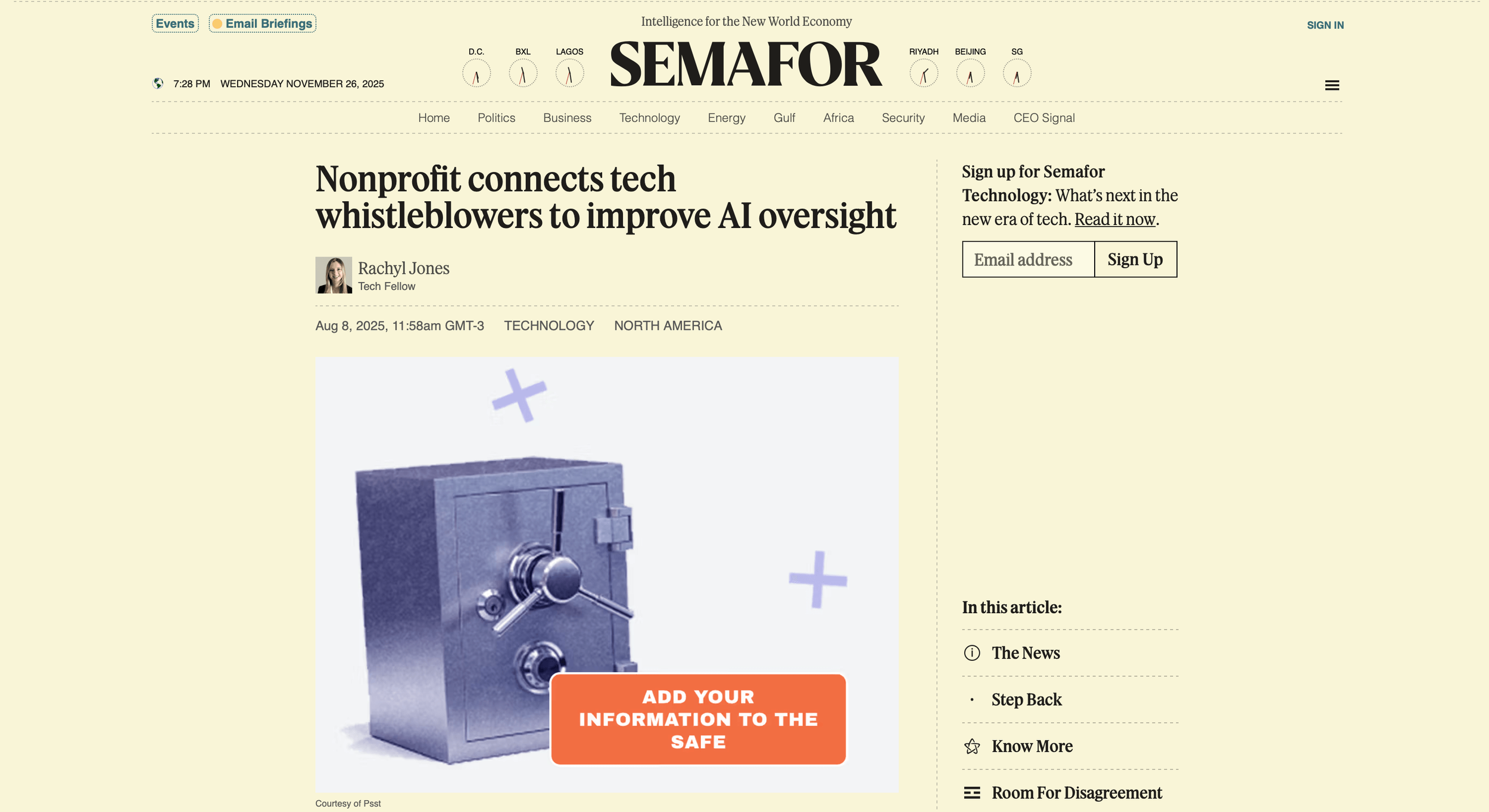 Nonprofit connects tech whistleblowers to improve AI oversight