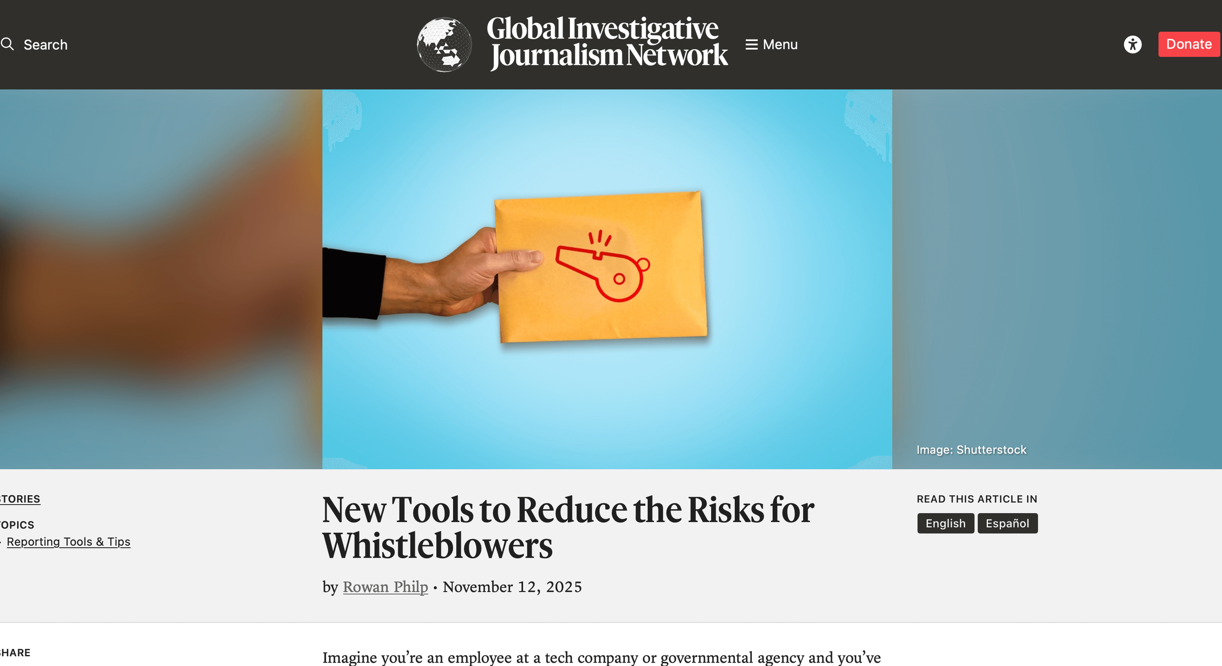 New Tools to Reduce the Risks for Whistleblowers