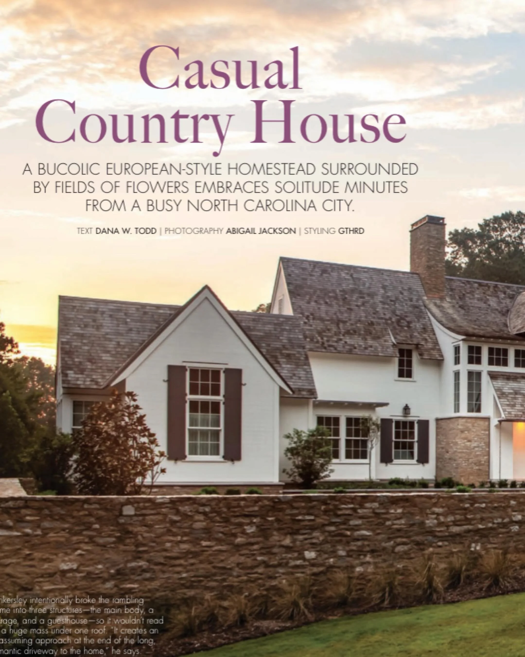 A European-Style homestead in NC? Yes, please! Congrats to @couturehaus for this incredible 10-page spread in @southernhomemag ✨ Grab your Sept/Oct issue to see inside! 
📸 @abigailjacksonphoto 
Styling: @gthr.d 

And because we like to share a littl