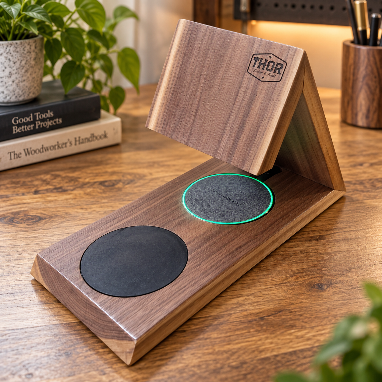 Floating Book Holder W/Wireless Charging