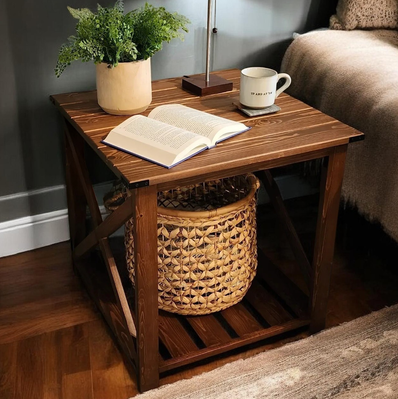 Country Cross End Table