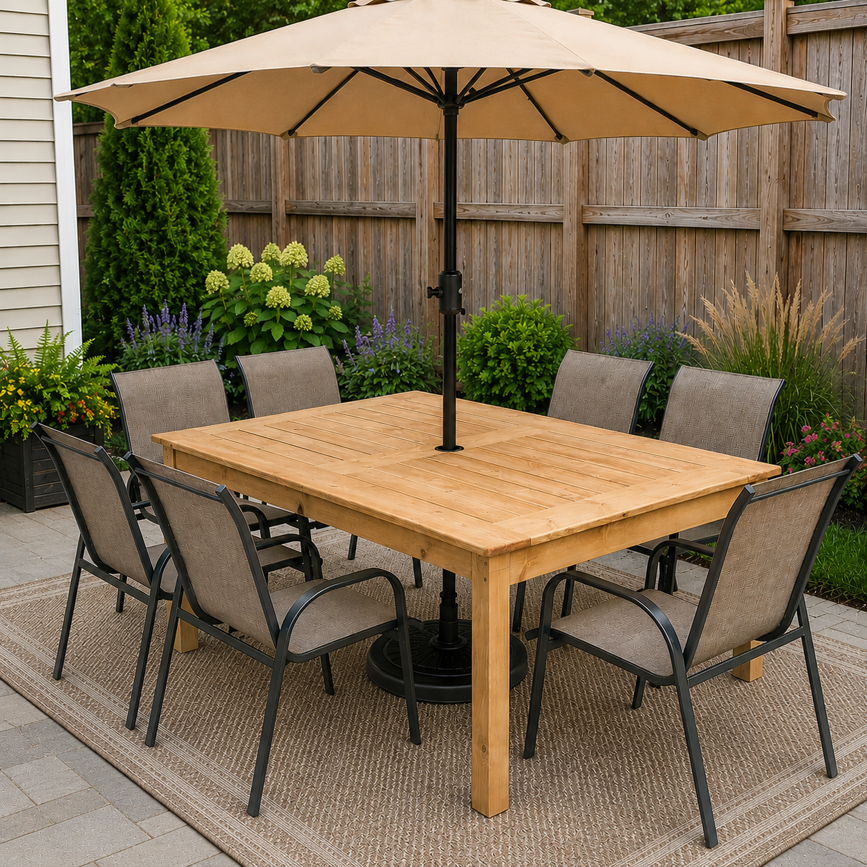 Honey Teak Outdoor Patio Dining Table