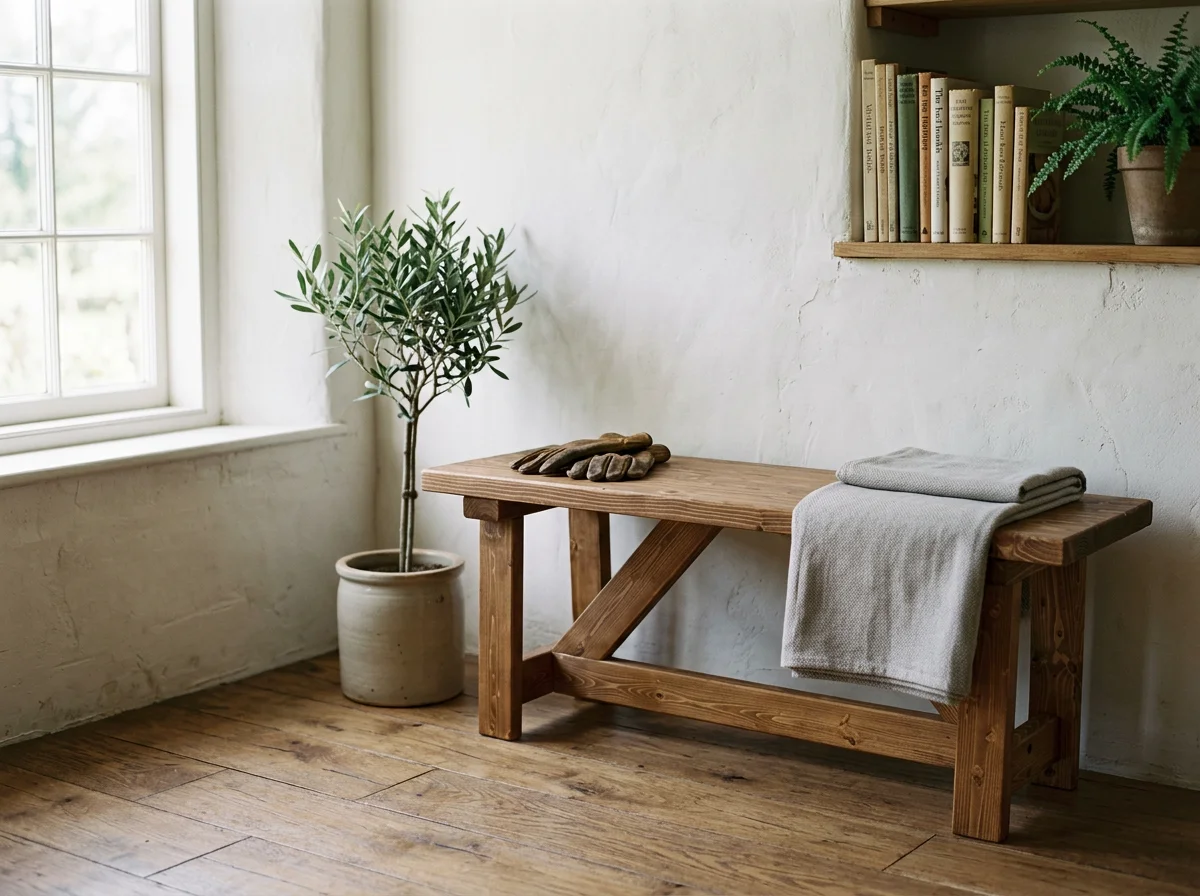 Rustic Farmhouse Bench