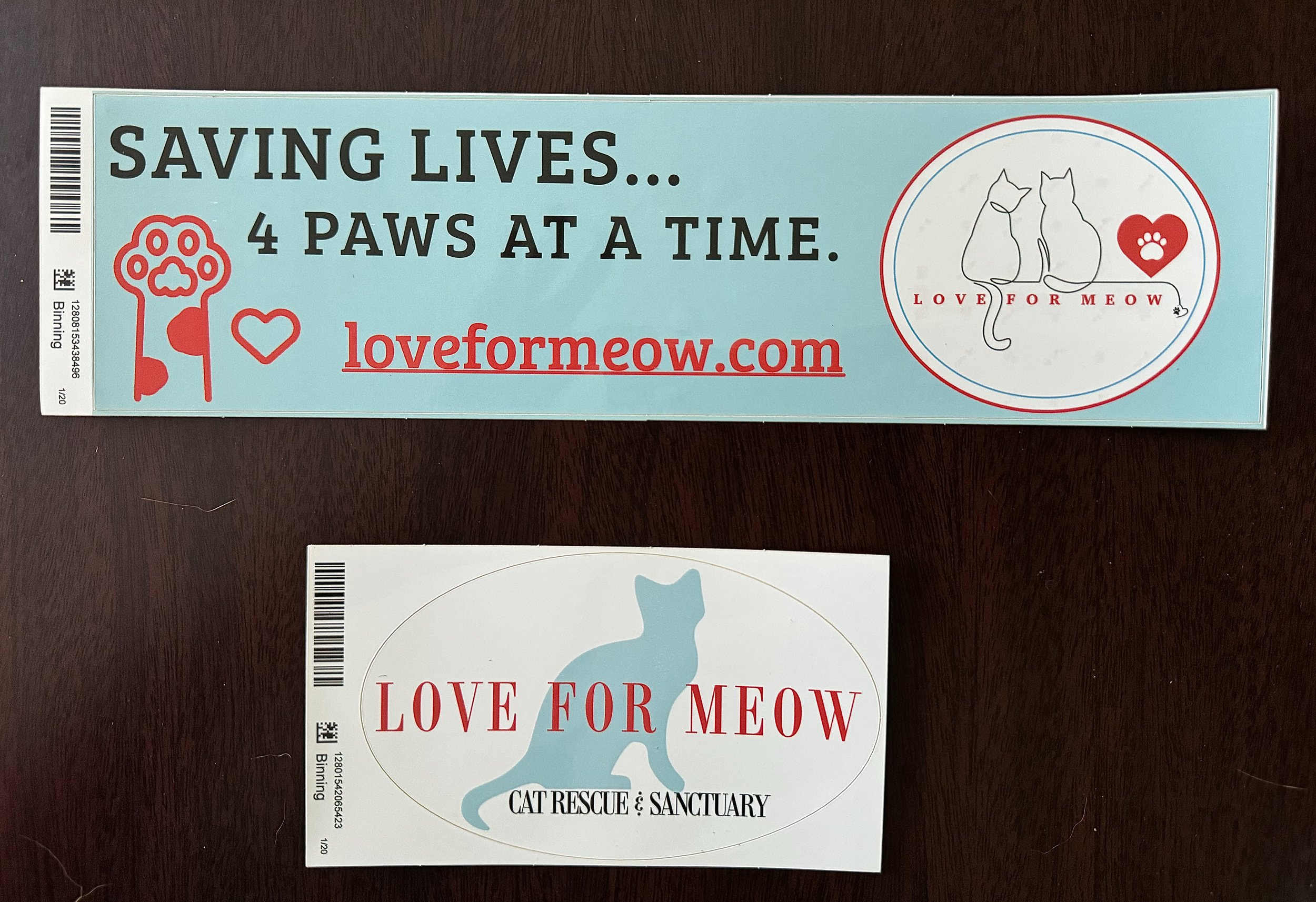 Love For Meow Bumper Stickers