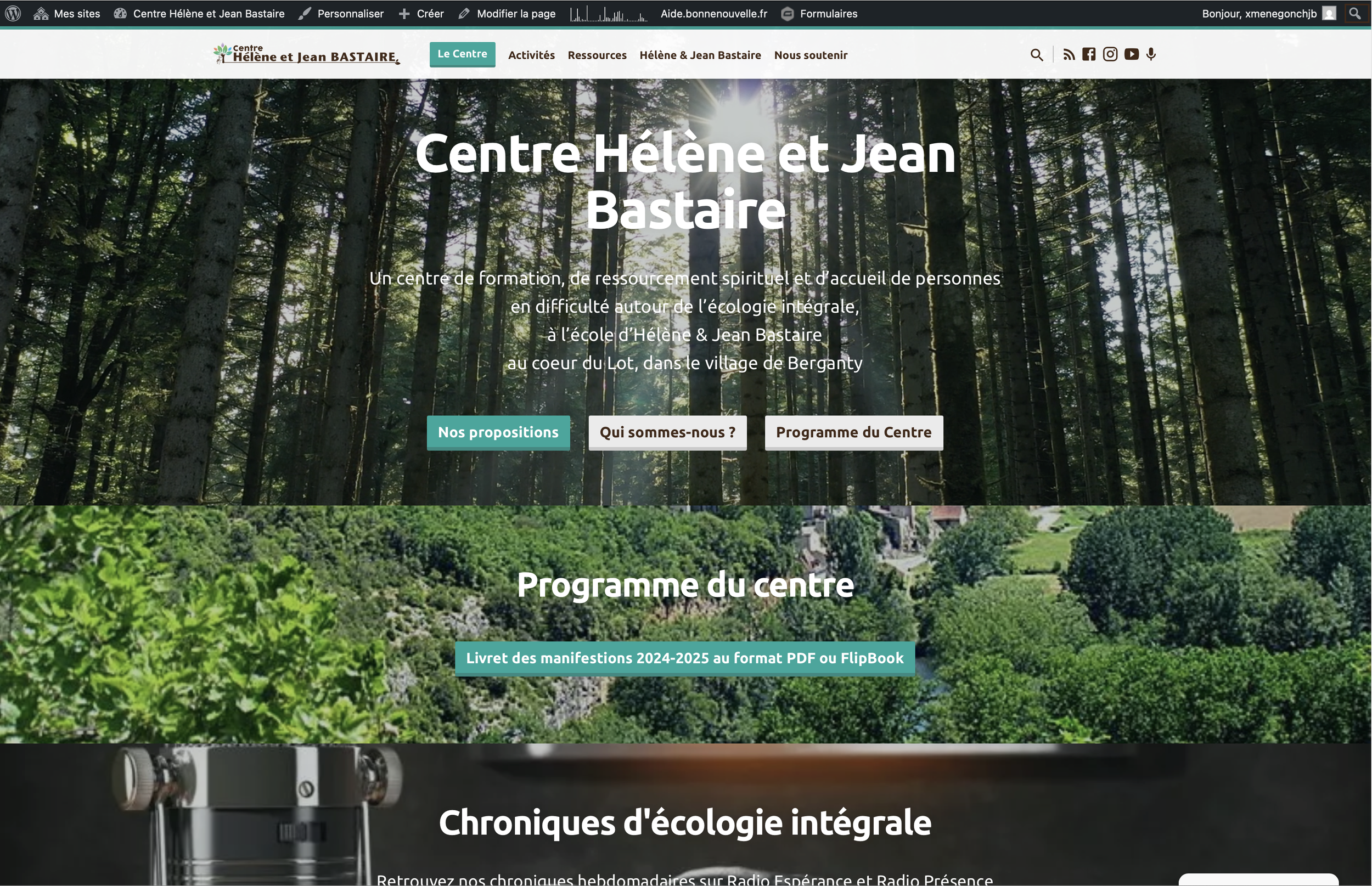 CHJB - Centre Hélène et Jean BASTAIRE ✱ Site Internet (Création de contenus)