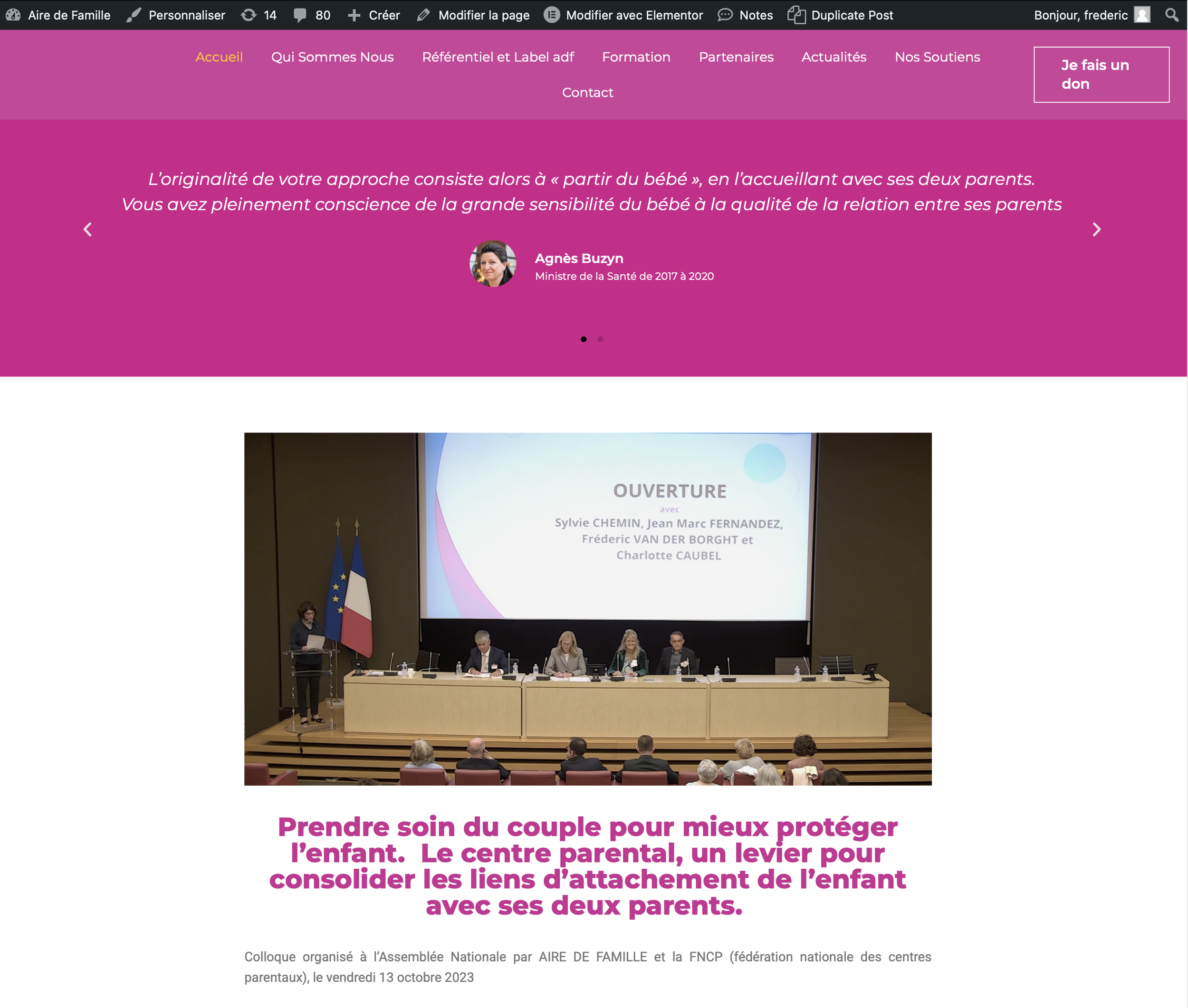 AIRE DE FAMILLE ✱ Site Internet (Création de contenus)