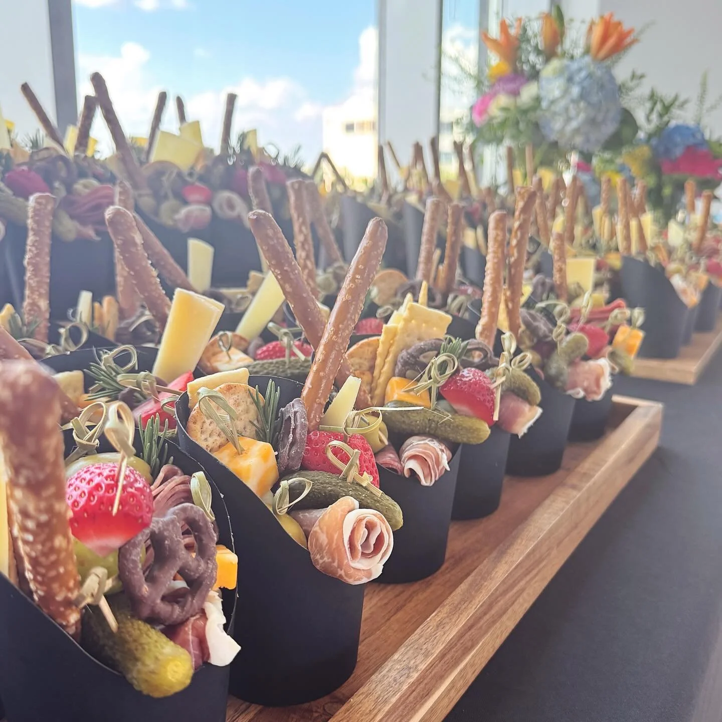 Finance tip: always diversify your assets&hellip; especially your snacks😉

We served up these charcuterie cups for @kirkpatrick.bank , proving prosciutto pairs well with economic forecasts.