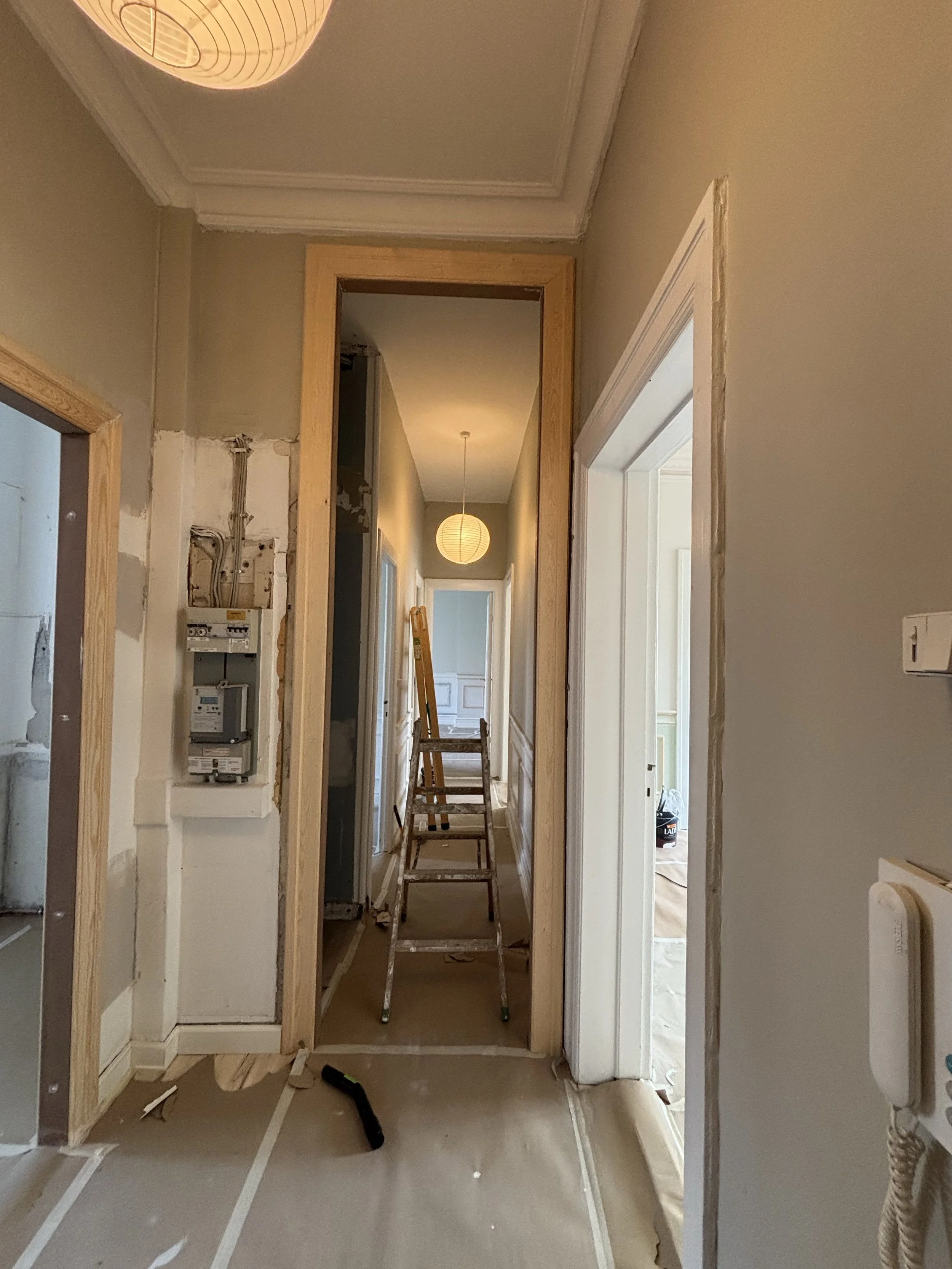 Gang under renovering af lejlighed på østerbro