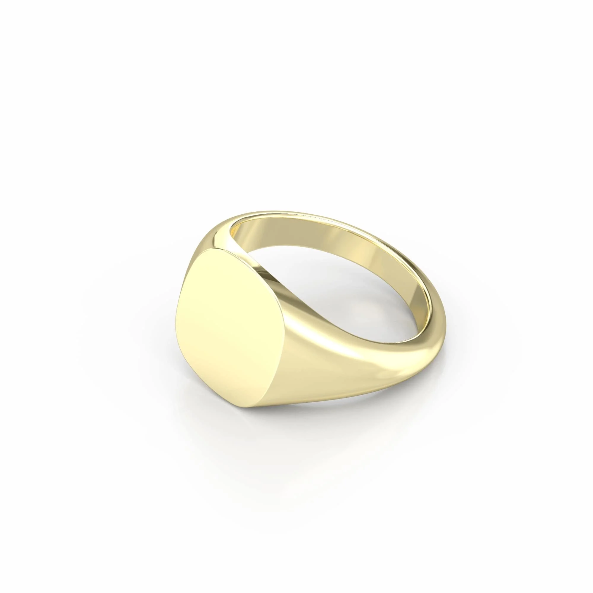 Sterling Silver Cushion Signet Rings — Laser Engraving Service